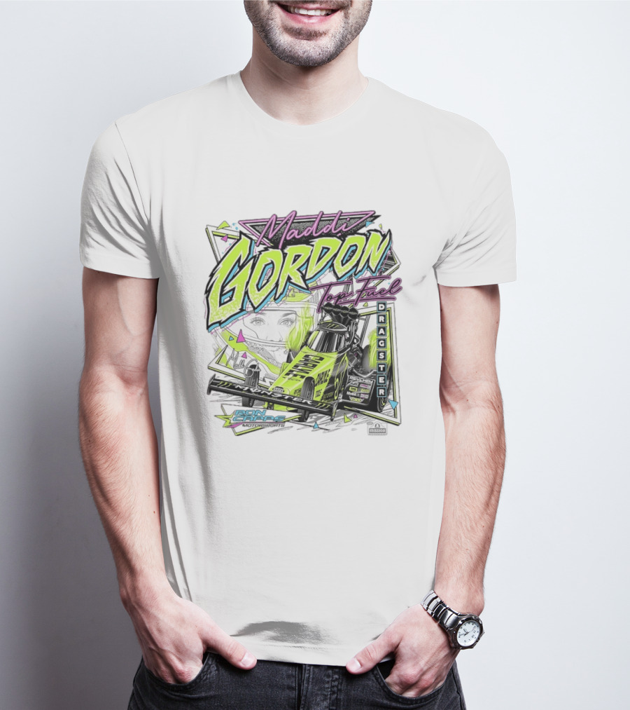Maddi Gordon Top Fuel Dragster Ron Capps Motorsports Neon T-Shirt
