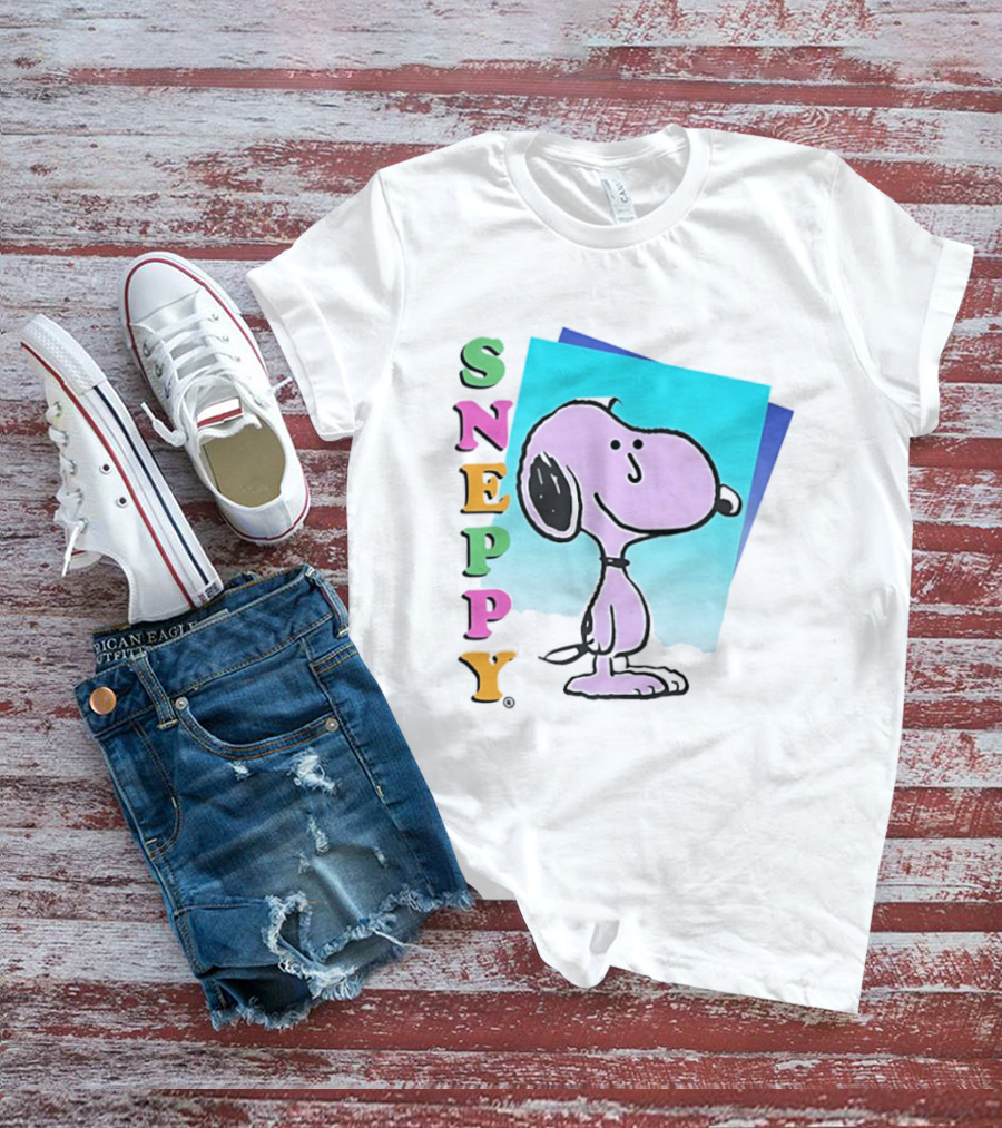 Sneppy Obvious Plant 1991 Bootleg Snoopy Cartoon Character With Multicolored T-Shirt