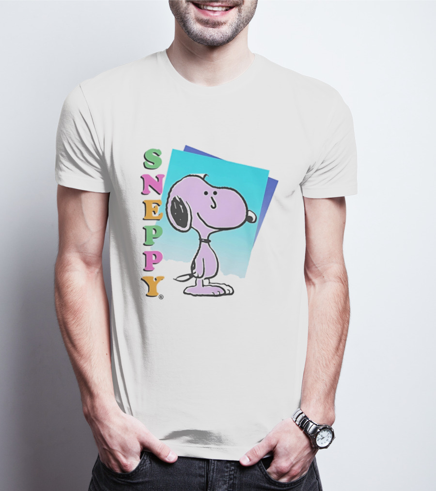 Sneppy Obvious Plant 1991 Bootleg Snoopy Cartoon Character With Multicolored T-Shirt