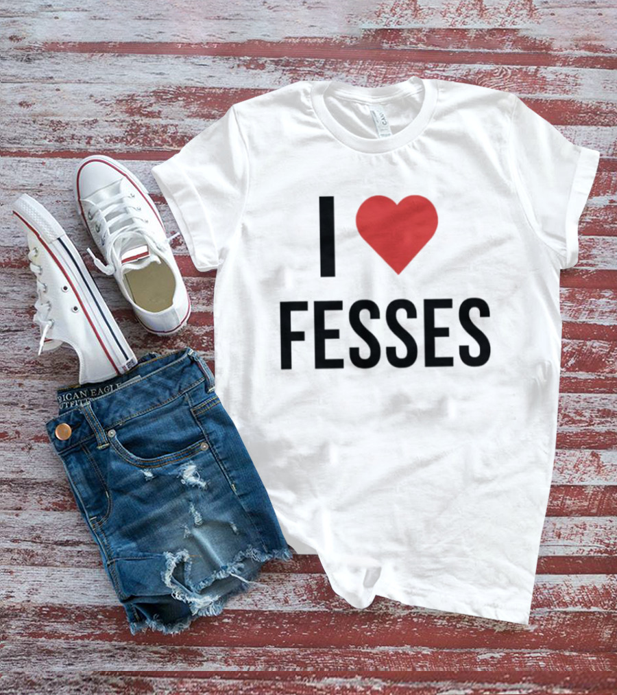 I Heart Fesses Bold Red Heart T-Shirt