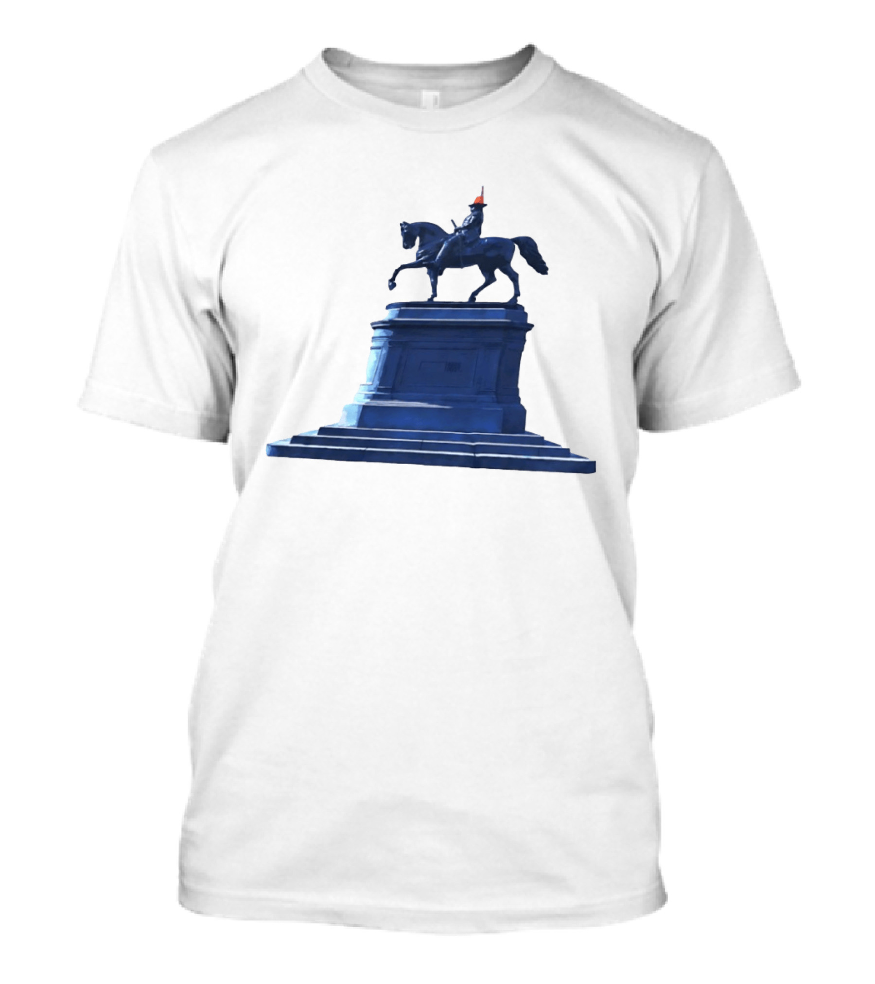 No Scotland No Party Tartan Takeover USA '26 Equestrian Statue With Traffic Cone T-Shirt