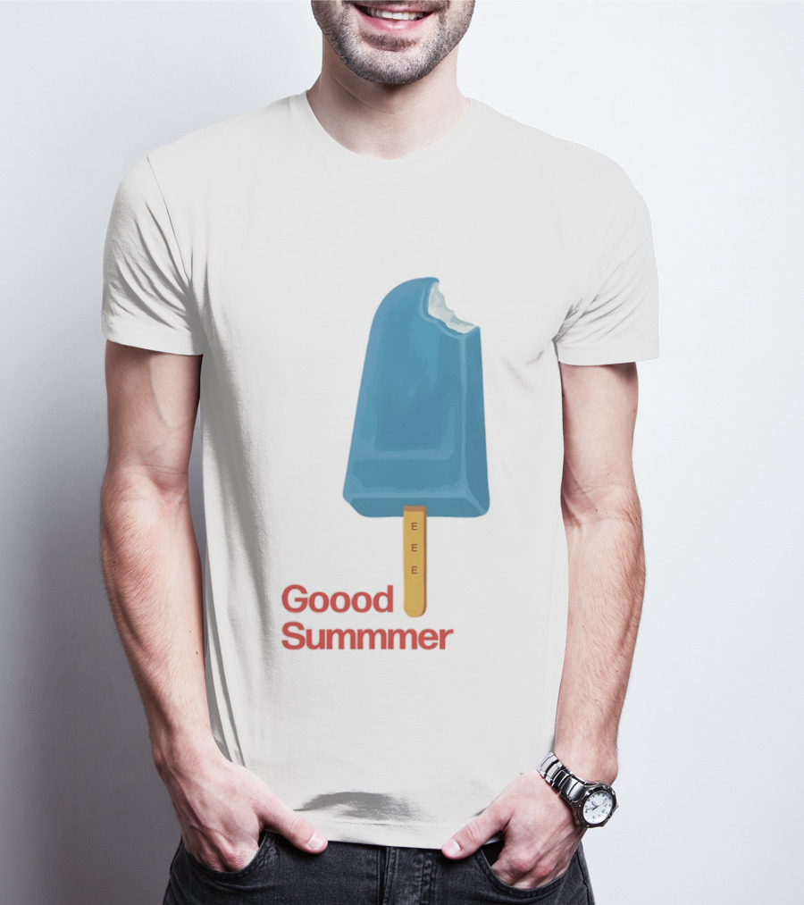 Popsicle Goood Summmer EEE Blue Ice Cream Treat T-Shirt