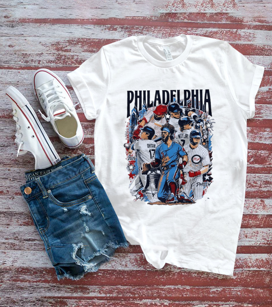 Philadelphia Ohtani Witt Jr 2026 Baseball Montage Philly PCA T-Shirt