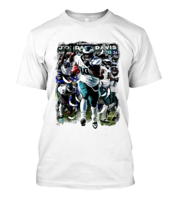 Philadelphia Eagles Jordan Davis THICC SIX 90 Lincoln Financial Field T-Shirt
