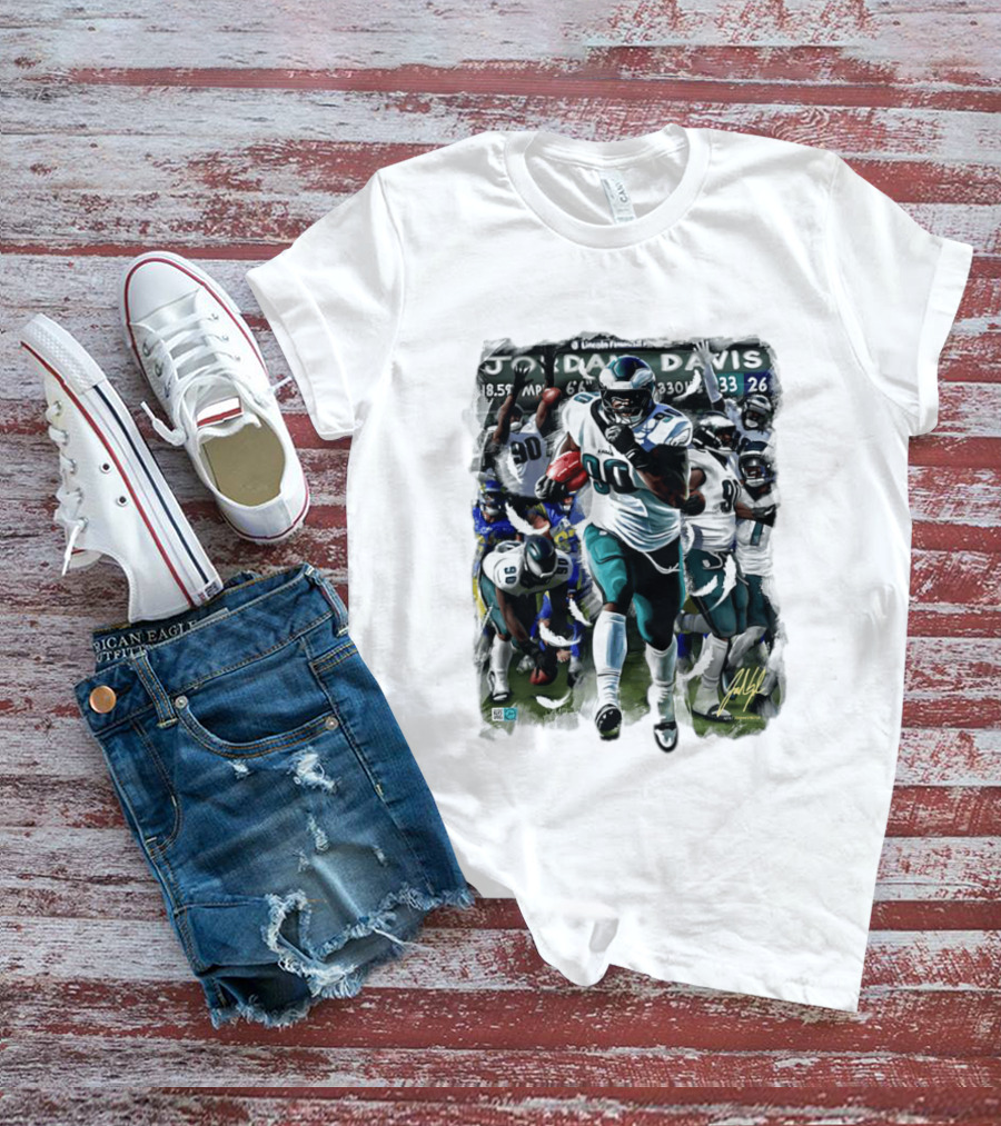 Philadelphia Eagles Jordan Davis THICC SIX 90 Lincoln Financial Field T-Shirt