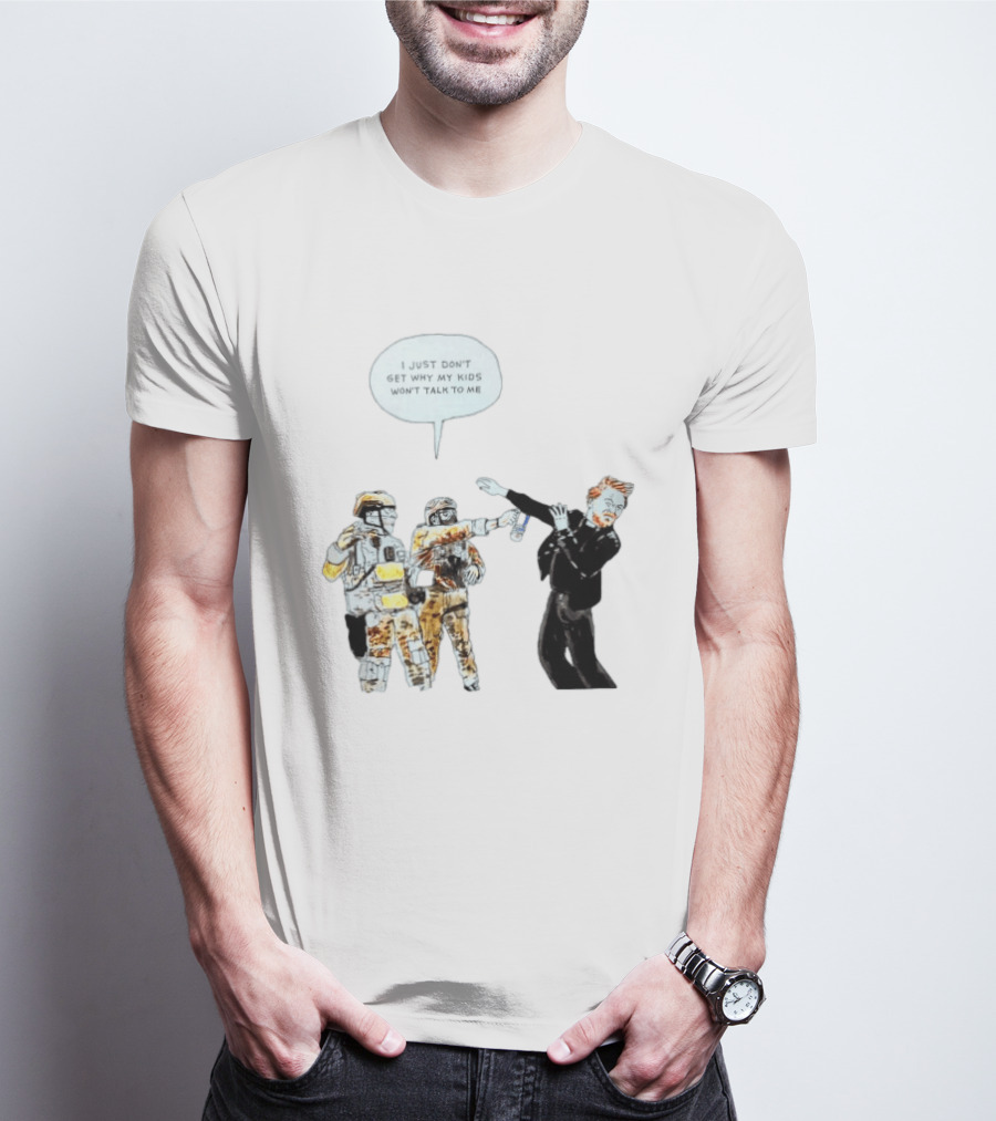 Priest With Soldiers And Kids Speech Bubble T-Shirt