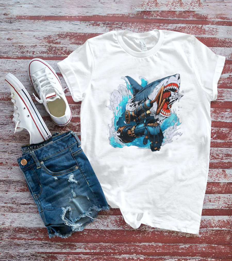 Steampunk Shark Lies Of P Puppet String Adventure Magic T-Shirt