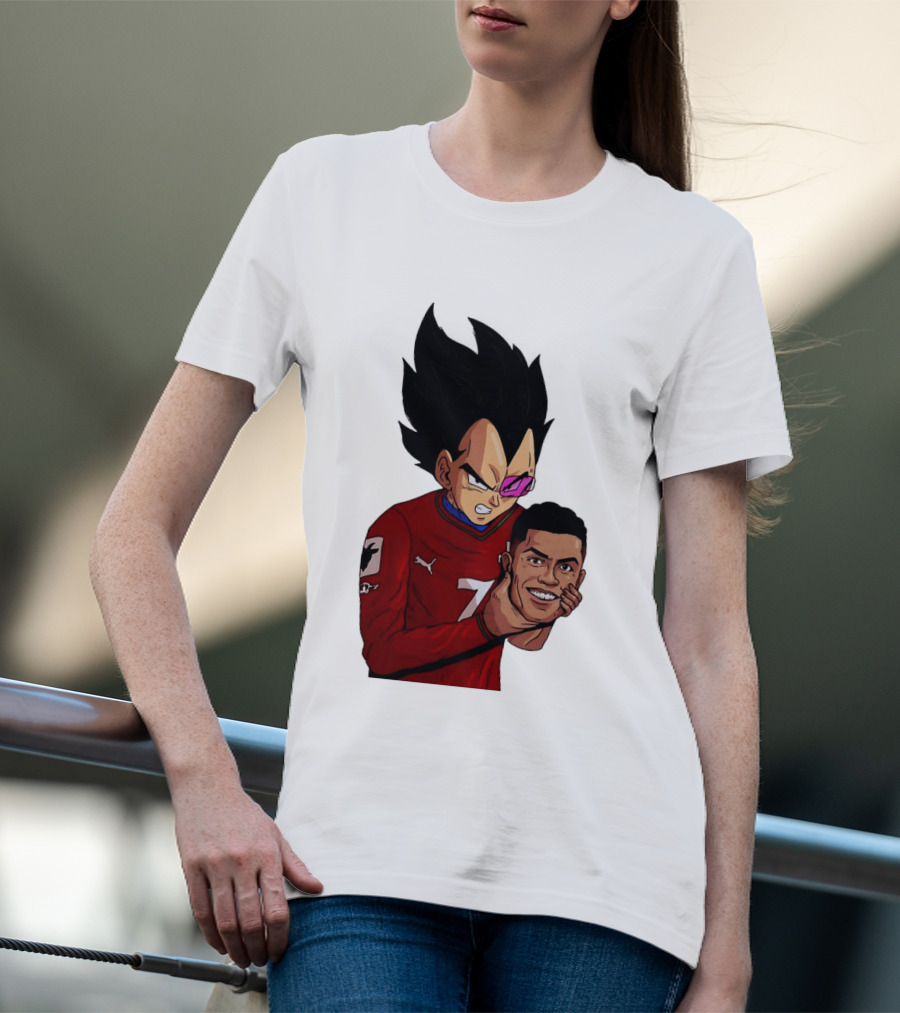 Vegeta Holding Ronaldo Head Puma Jersey Collaboration T-Shirt