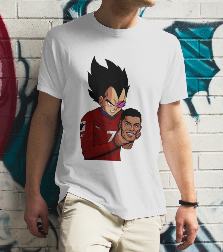 Vegeta Holding Ronaldo Head Puma Jersey Collaboration T-Shirt