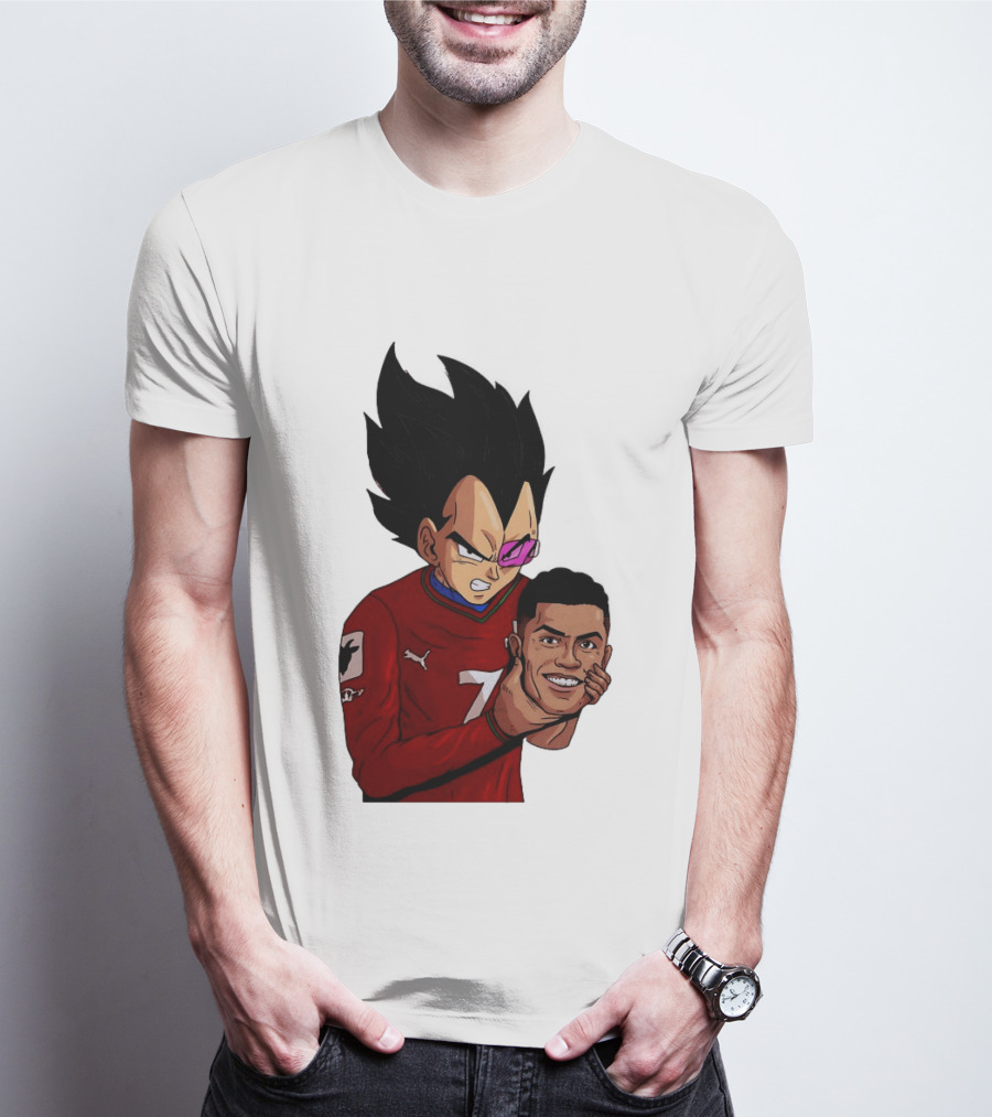 Vegeta Holding Ronaldo Head Puma Jersey Collaboration T-Shirt