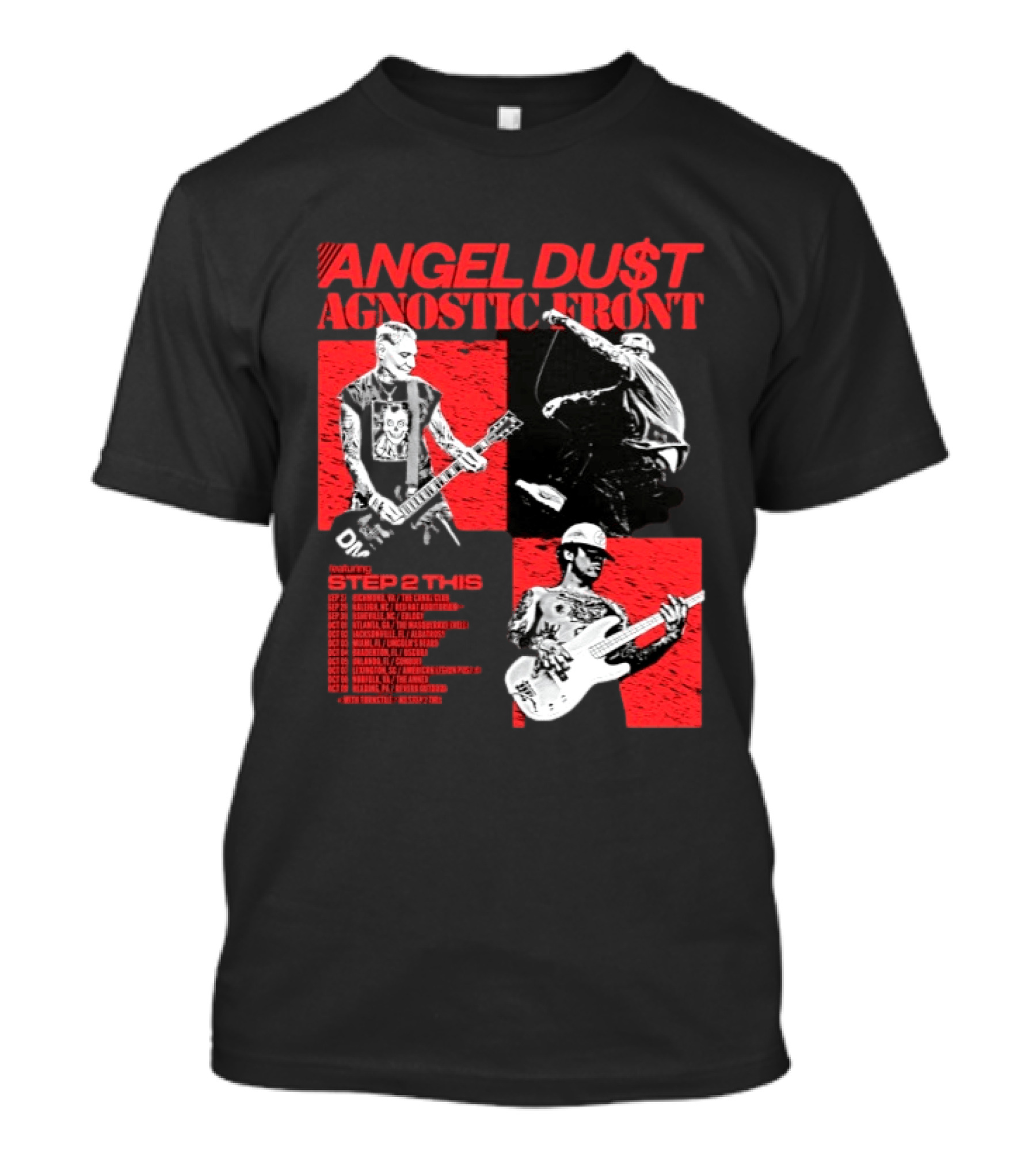 Angel Du$t Agnostic Front Featuring Step 2 This Tour Live Band Performance T-Shirt