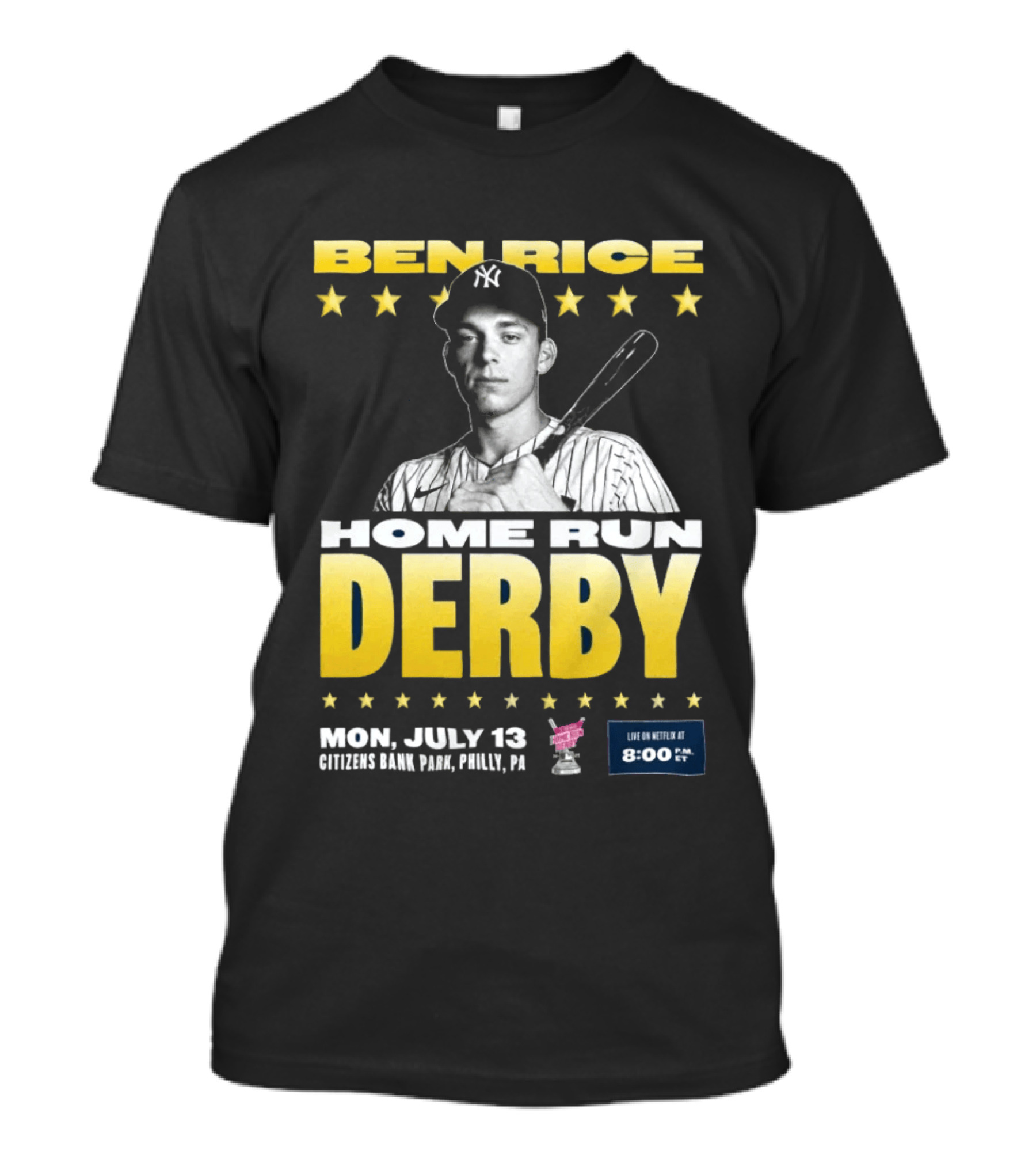 Ben Rice Home Run Derby July 13 Citizens Bank Park Philly Netflix 8 PM T-Shirt