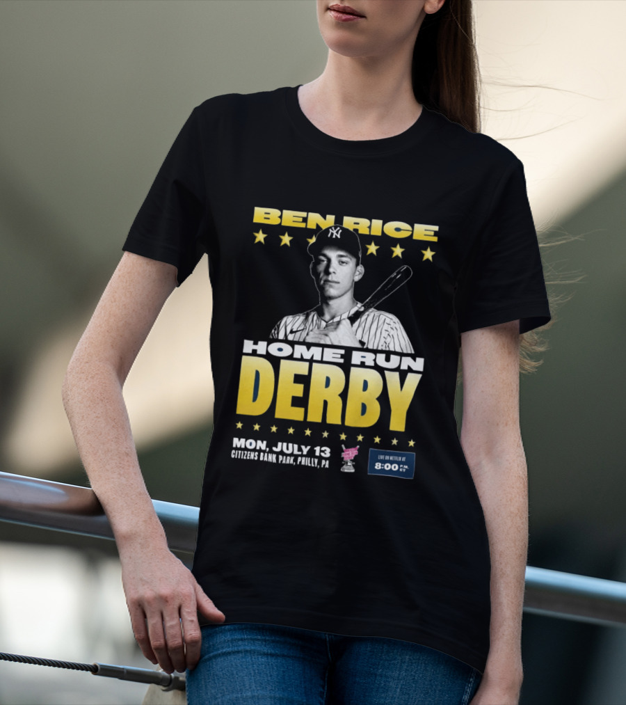 Ben Rice Home Run Derby July 13 Citizens Bank Park Philly Netflix 8 PM T-Shirt