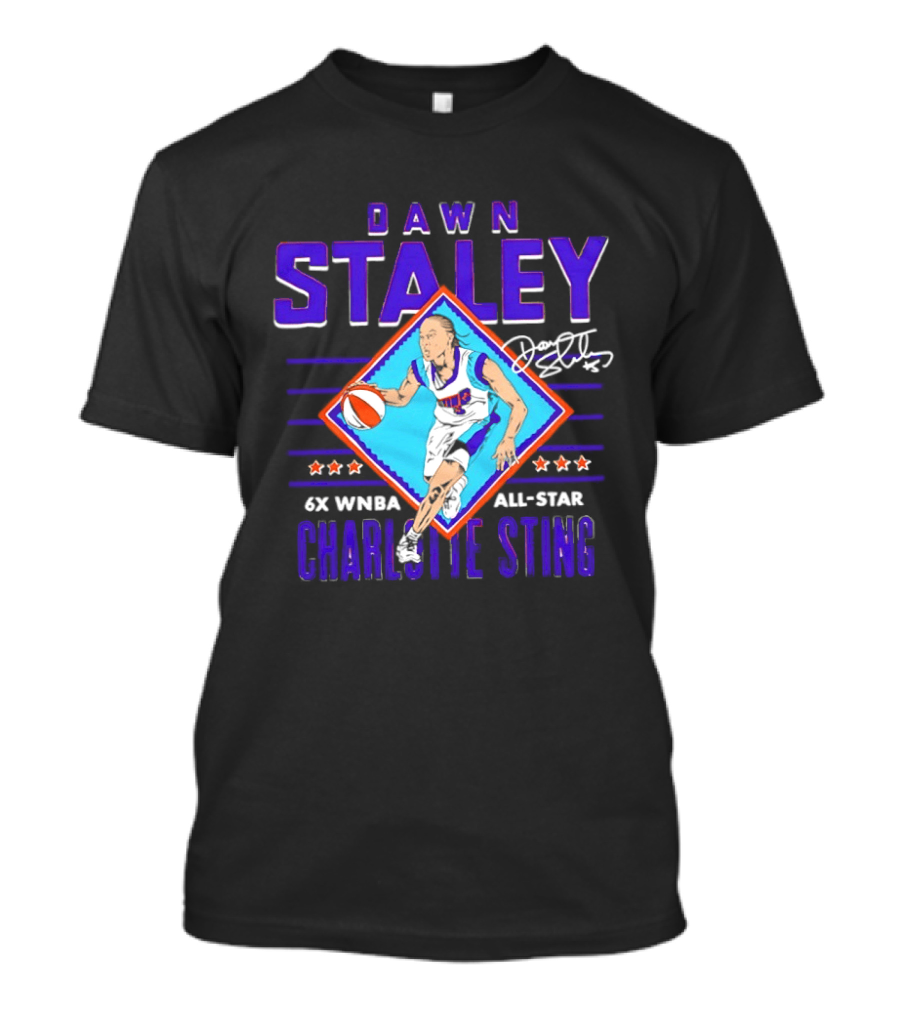 Dawn Staley Charlotte Sting 6x WNBA All Star Basketball Legend T-Shirt