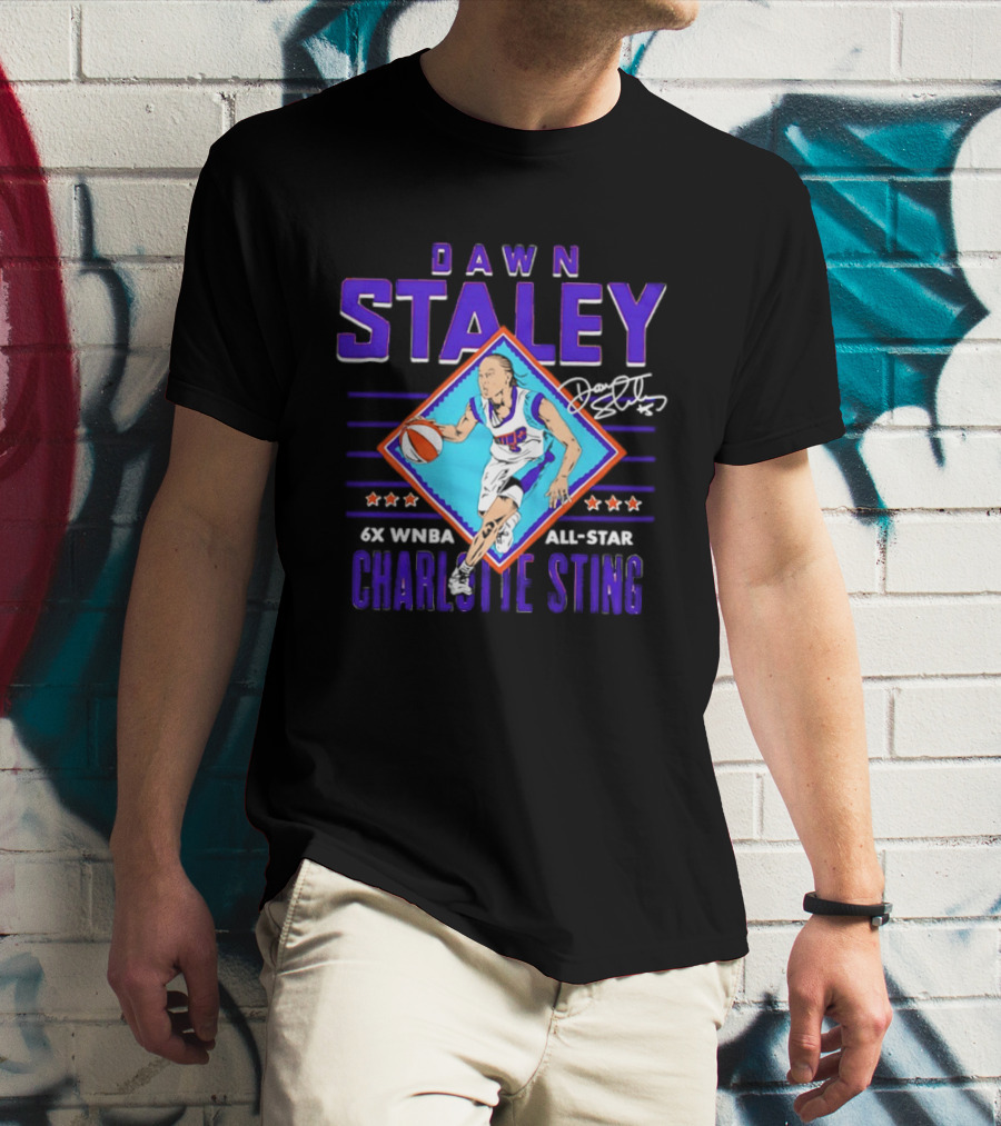 Dawn Staley Charlotte Sting 6x WNBA All Star Basketball Legend T-Shirt
