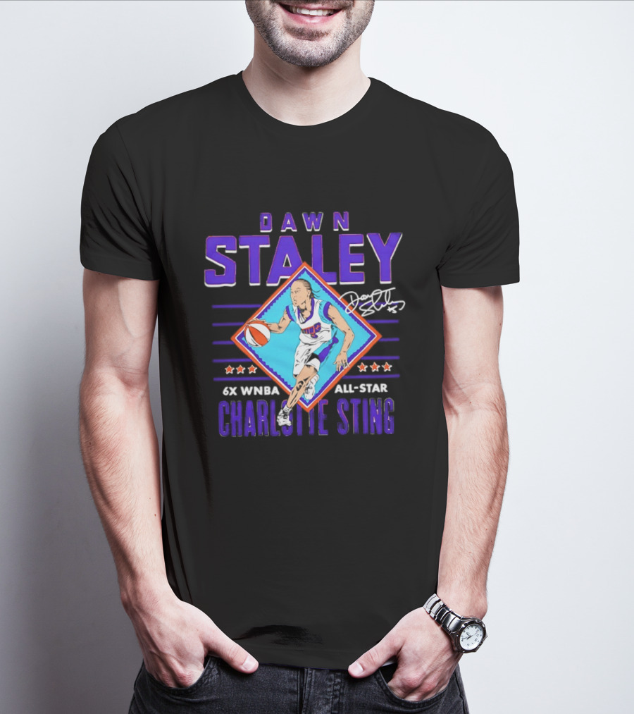 Dawn Staley Charlotte Sting 6x WNBA All Star Basketball Legend T-Shirt