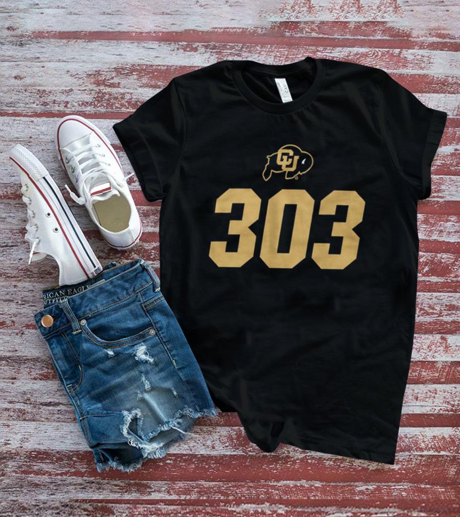 Deion Sanders Colorado Buffaloes Boulder 303 CU Buffs T-Shirt