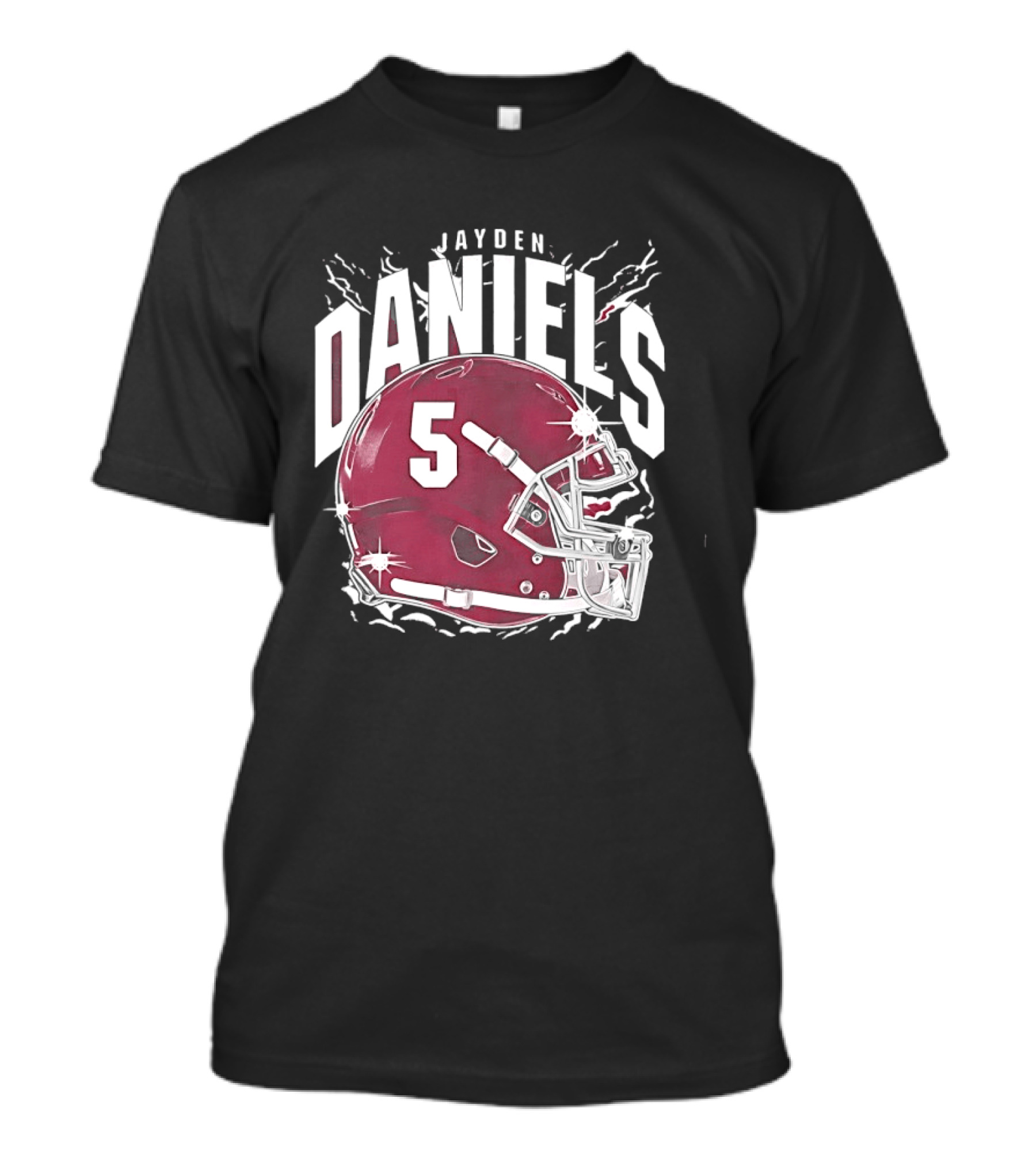 Jayden Daniels 5 Football Helmet Washington Commanders T-Shirt