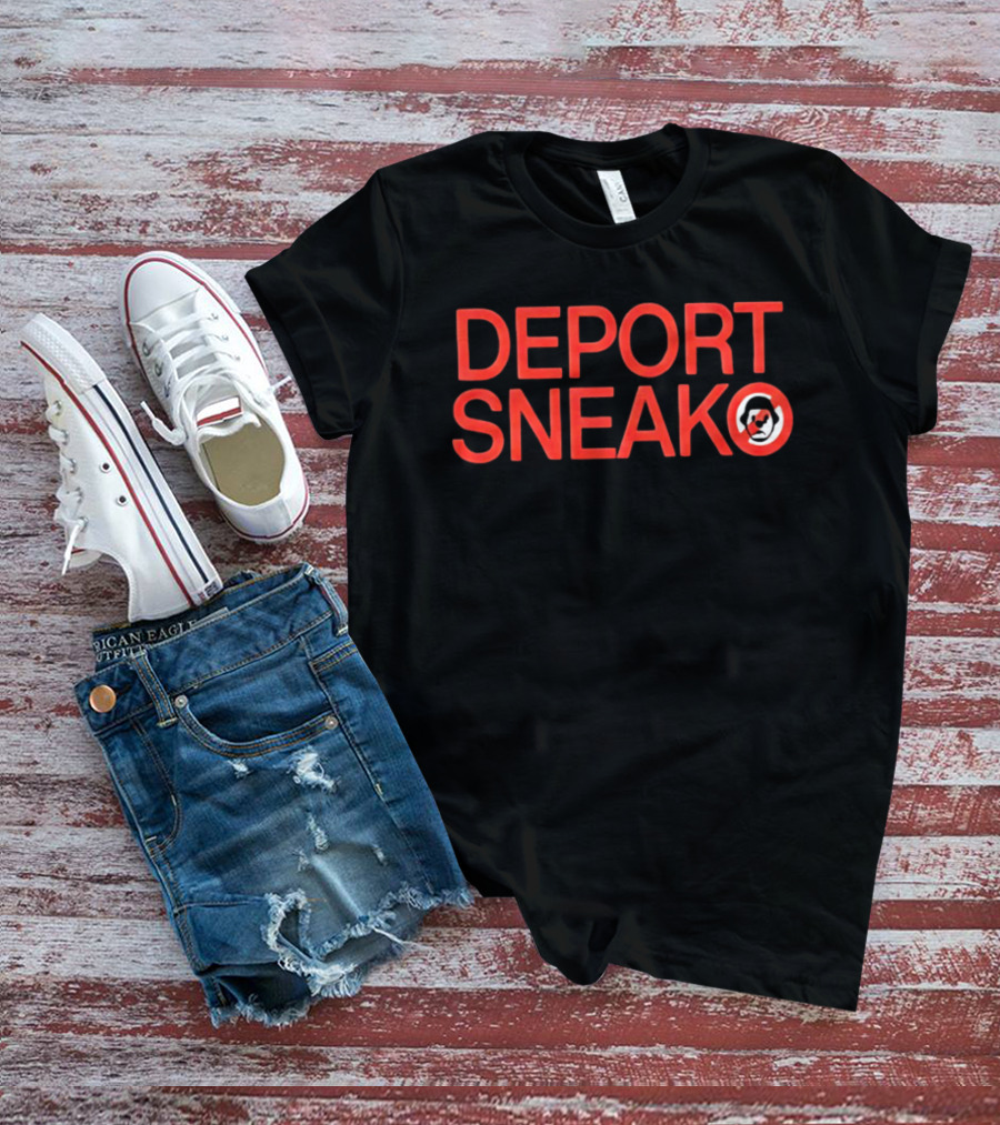 Deport Sneako Meme Red Text With No Symbol Internet Personality T-Shirt