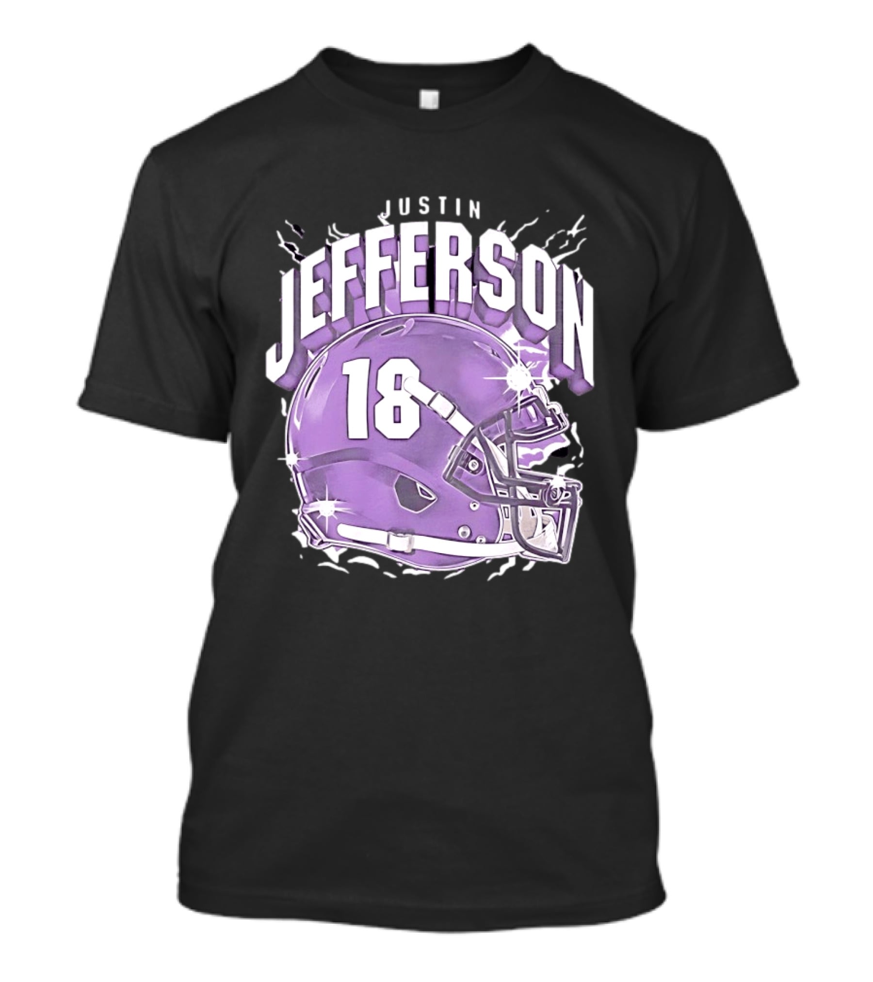 Justin Jefferson 18 Minnesota Vikings Helmet T-Shirt