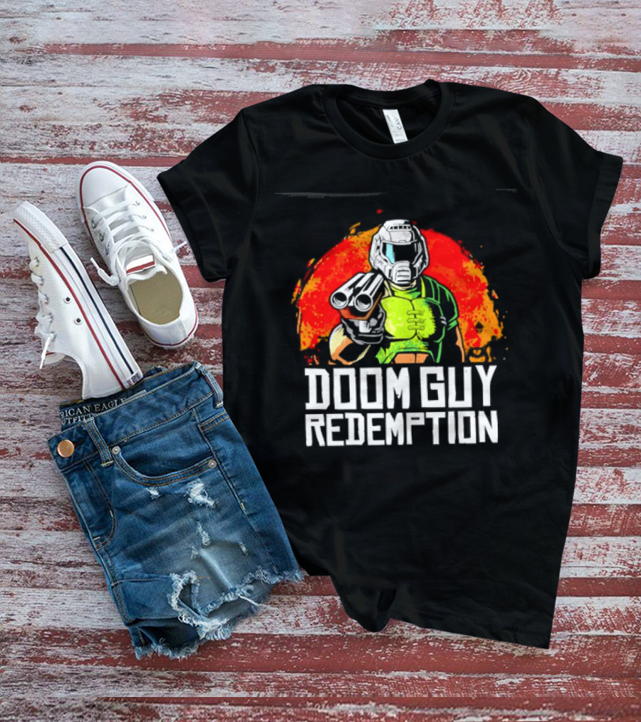 Doom Guy Redemption Video Game FPS Gaming Action T-Shirt
