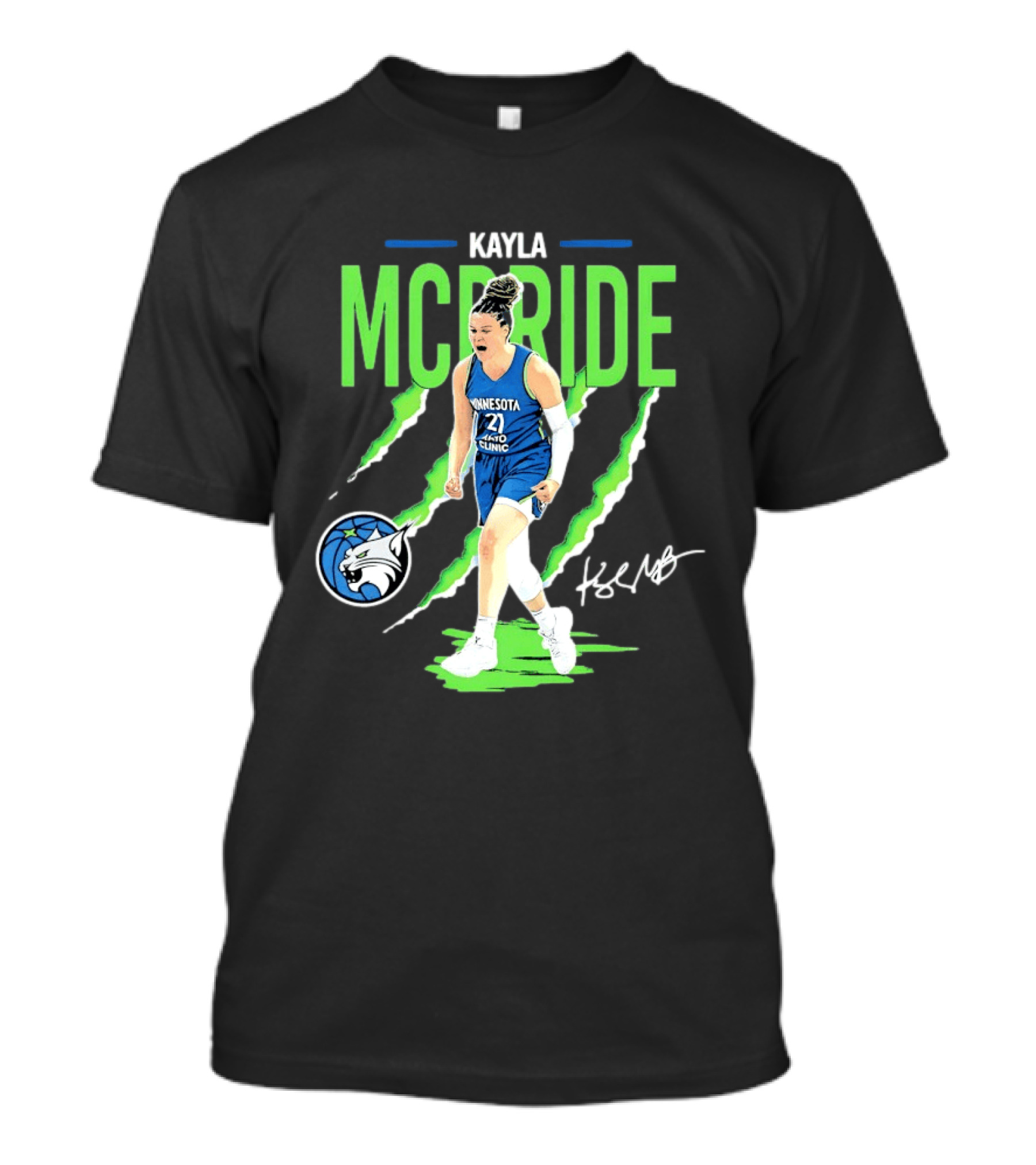 Kayla McBride Minnesota Lynx Mayo Clinic 21 Basketball T-Shirt