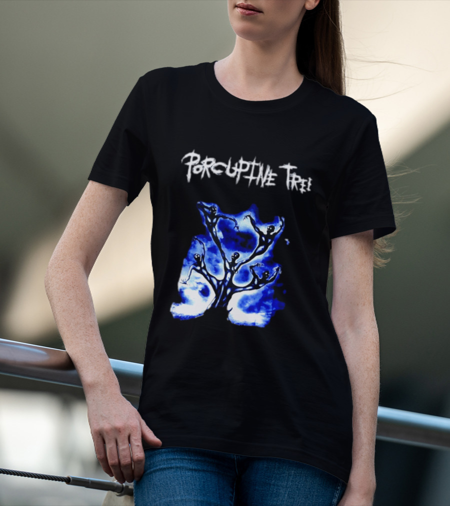 Porcupine Tree Ecelna Rock And Roll Blue Abstract Figures T-Shirt