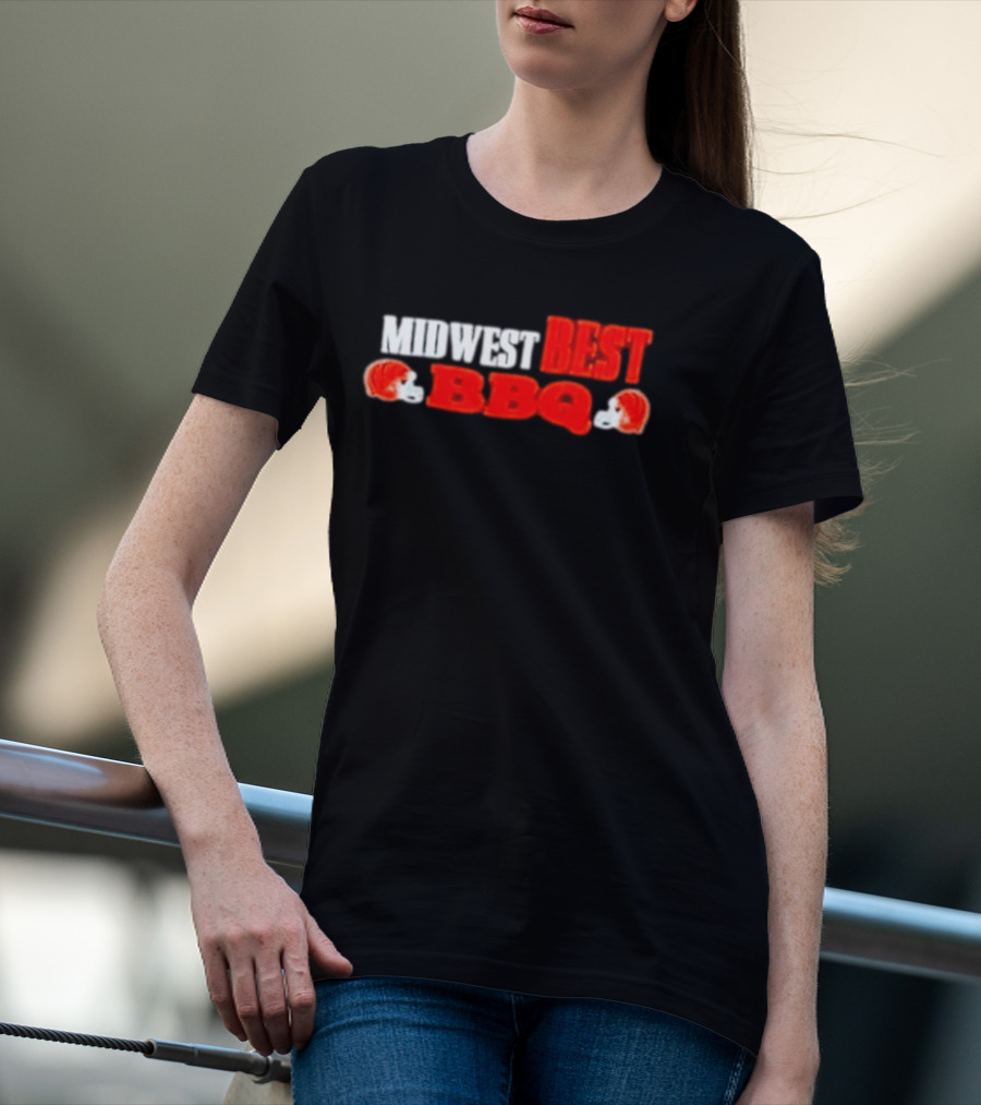 Midwest Best BBQ Cincinnati Bengals Football Helmets T-Shirt