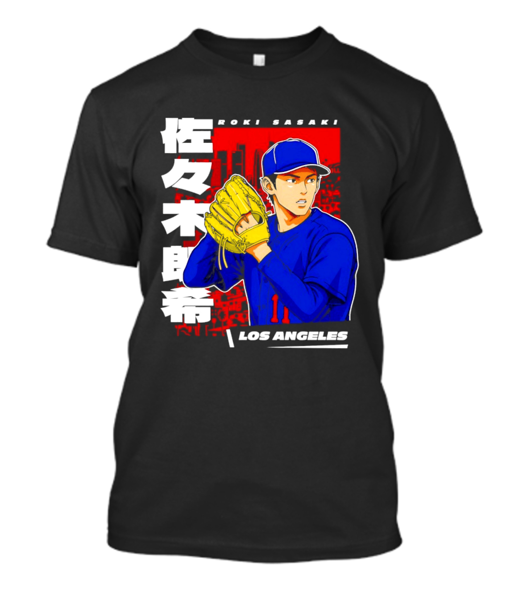 Roki Sasaki Los Angeles Baseball Japanese T-Shirt