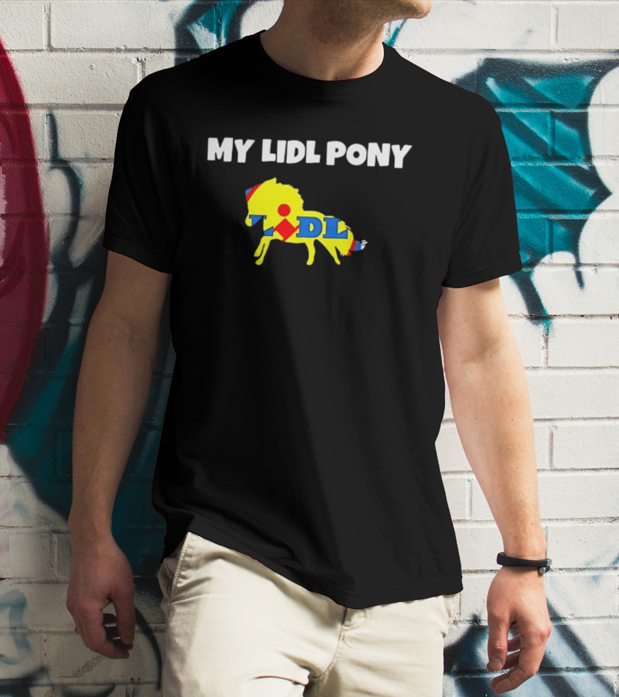 My Lidl Pony Horse Parody Yellow Red Blue T-Shirt