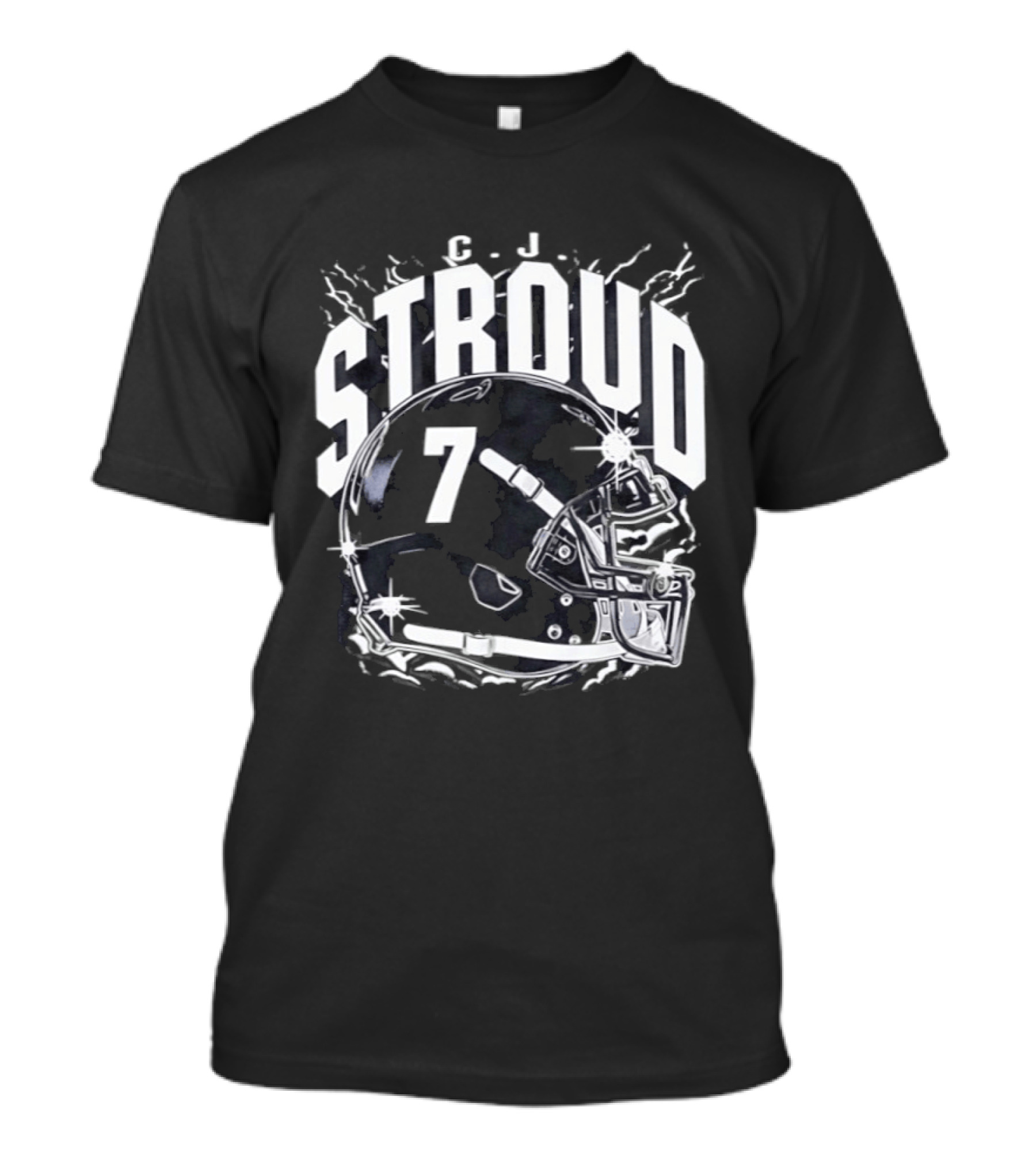 Stroud 7 Helmet Houston Texans T-Shirt
