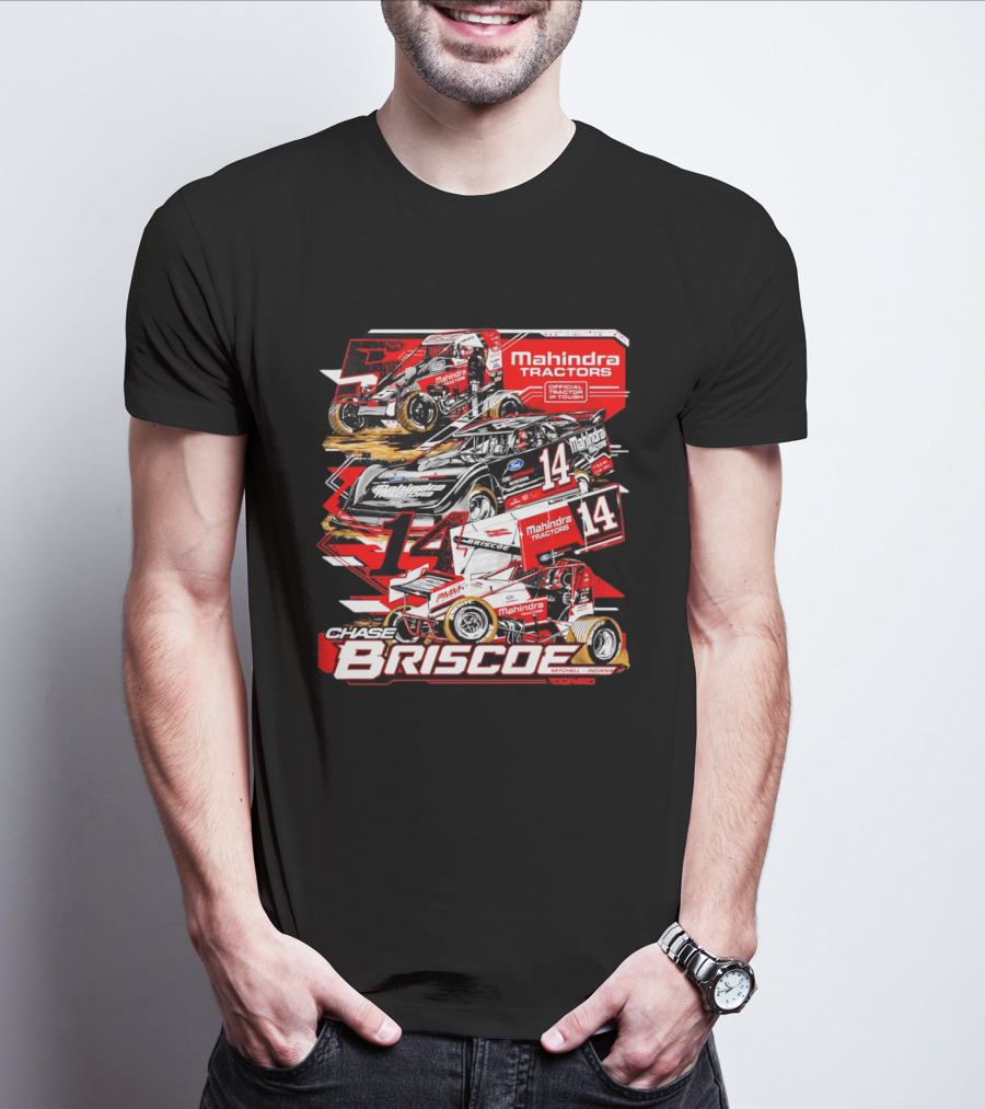 Chase Briscoe Mahindra Tractors Official Tractor Of Tough 14 Racing Collage T-Shirt