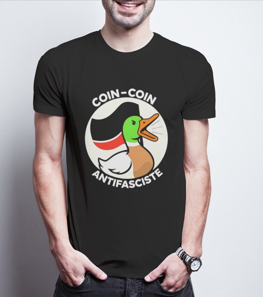 Coin Coin Antifasciste Duck Antifa Protest T-Shirt