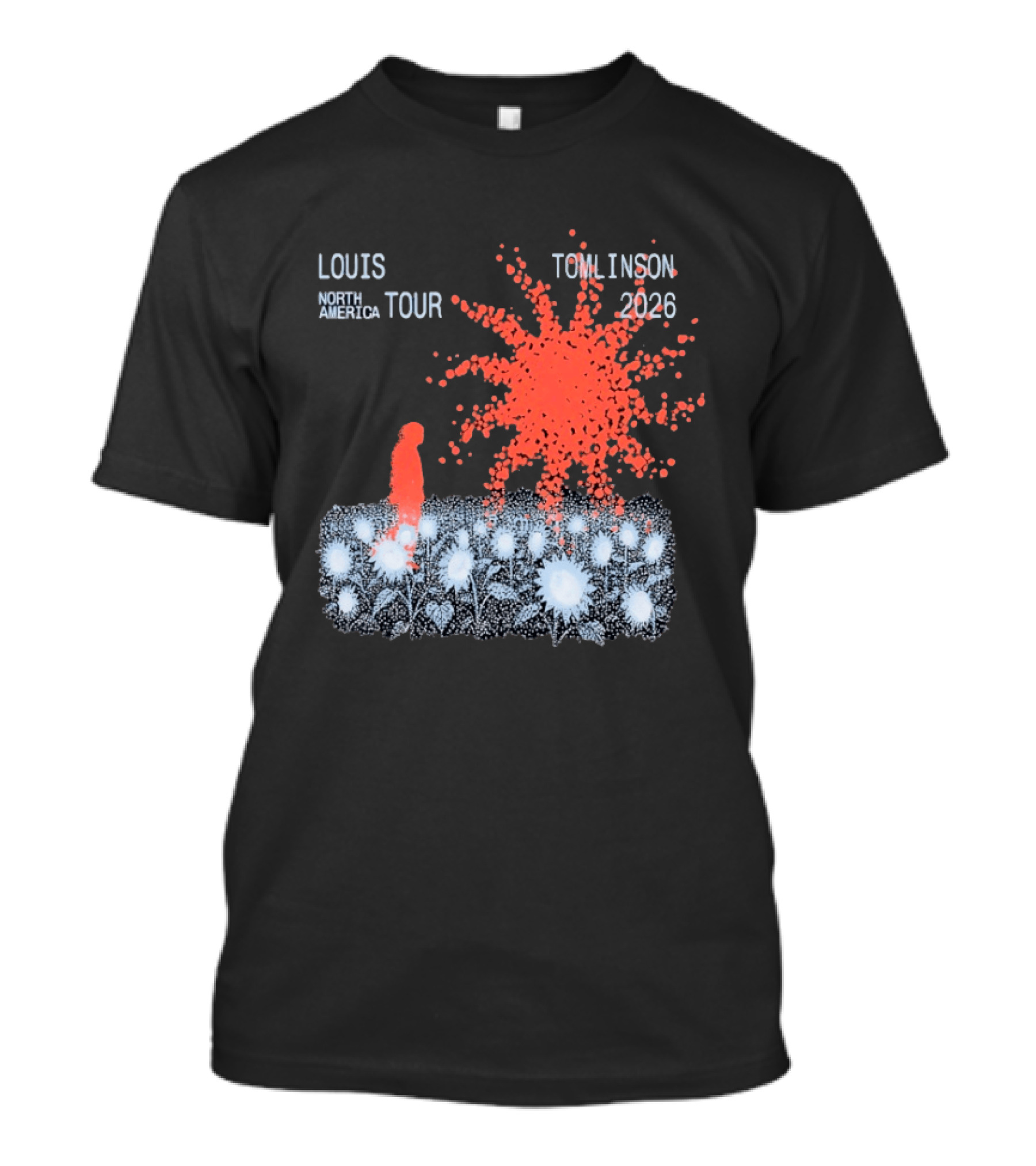 Louis Tomlinson North America Tour 2026 Sunflower Field Explosion T-Shirt