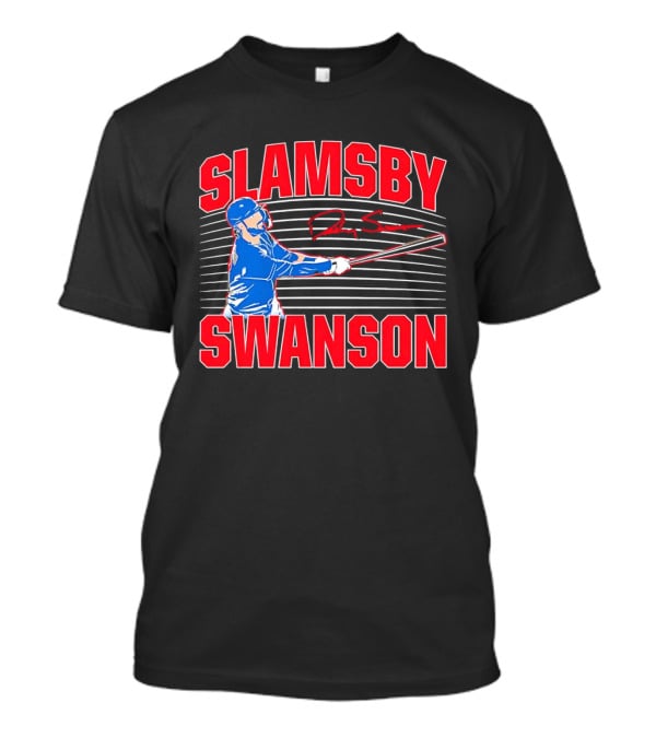 Dansby Swanson Chicago Cubs Slamsby Baseball Slugger 2 3 Swing T-Shirt