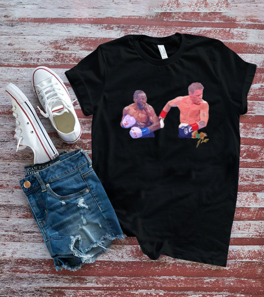 Terence Crawford Canelo Alvarez Boxing Showdown Gloves Raised T-Shirt
