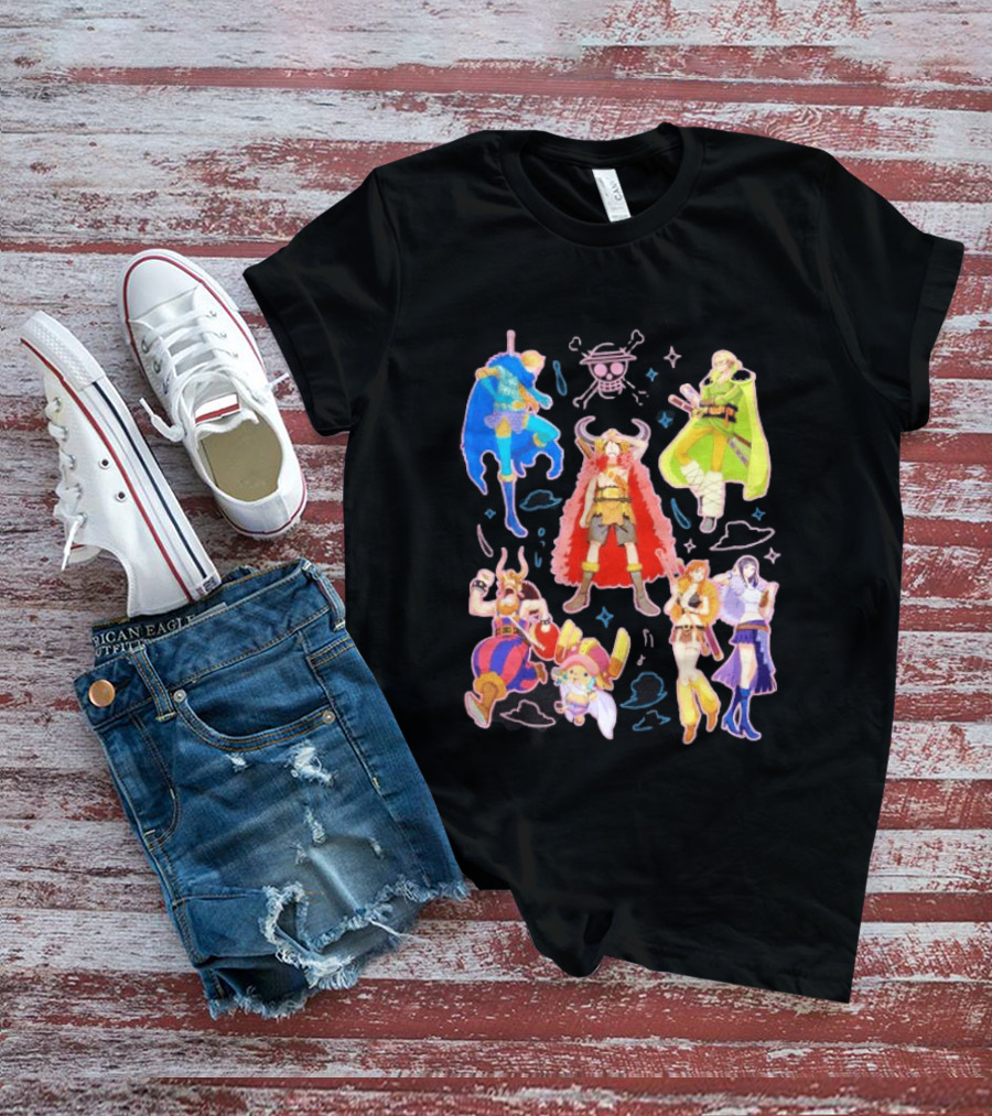 One Piece Straw Hat Pirates Collage Luffy T-Shirt