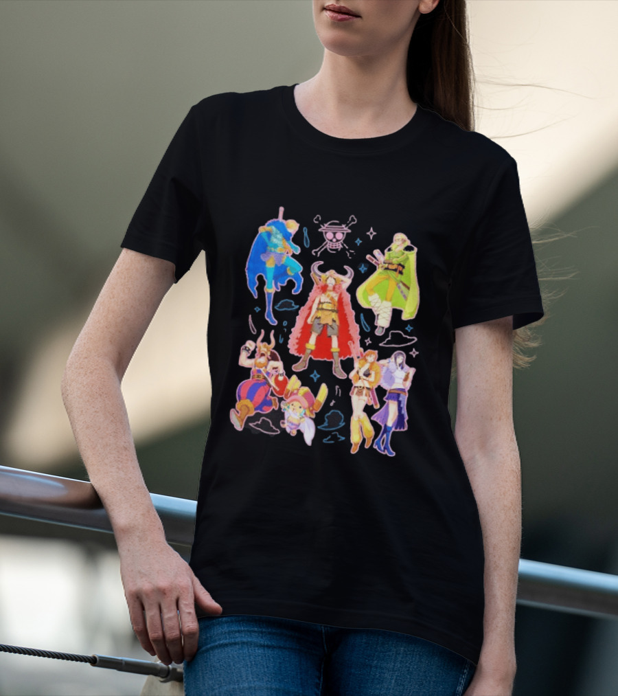One Piece Straw Hat Pirates Collage Luffy T-Shirt