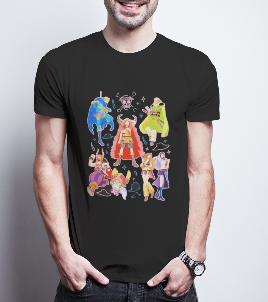 One Piece Straw Hat Pirates Collage Luffy T-Shirt