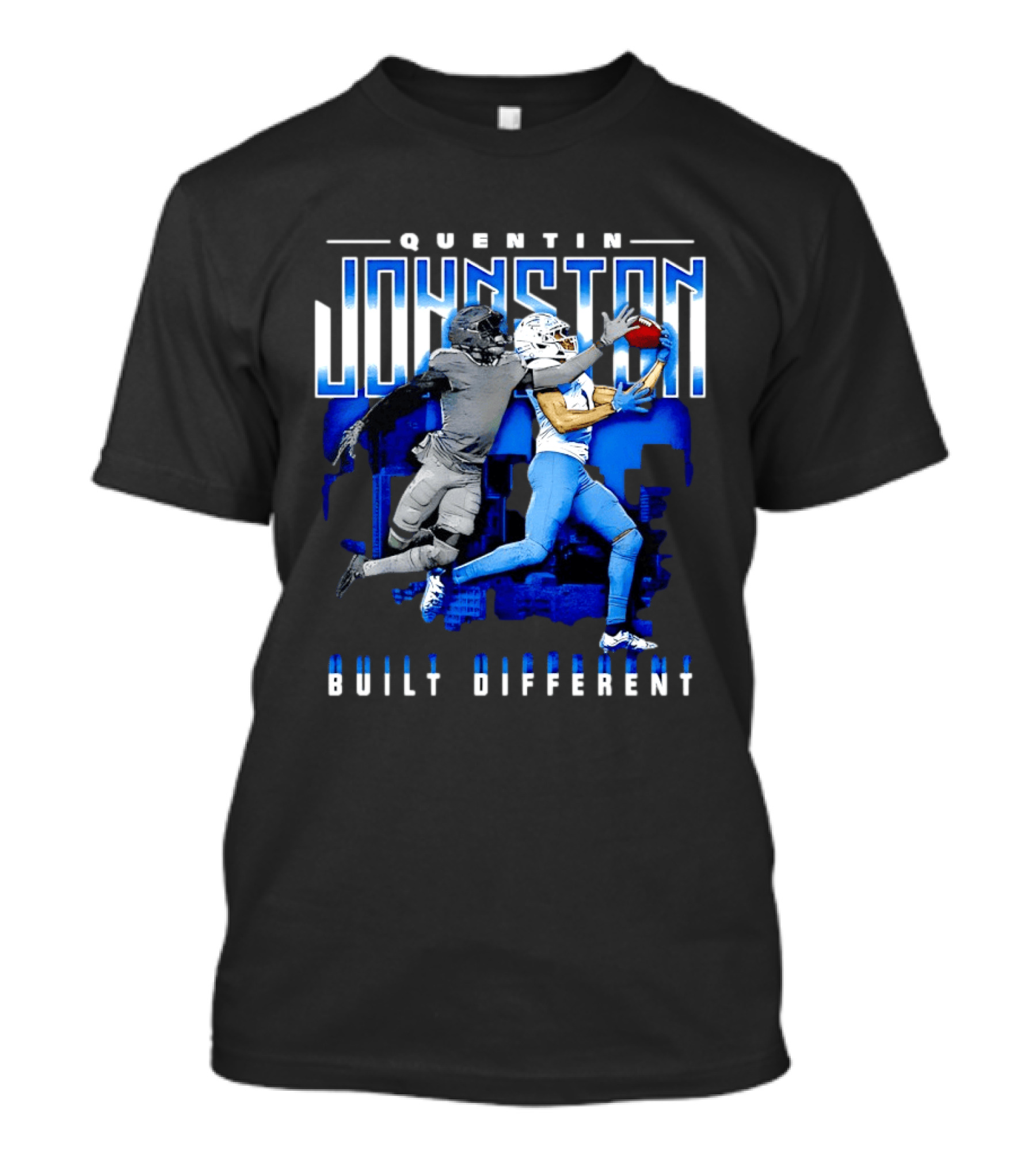 Quentin Johnston Los Angeles Chargers Built Different Skyline Catch T-Shirt