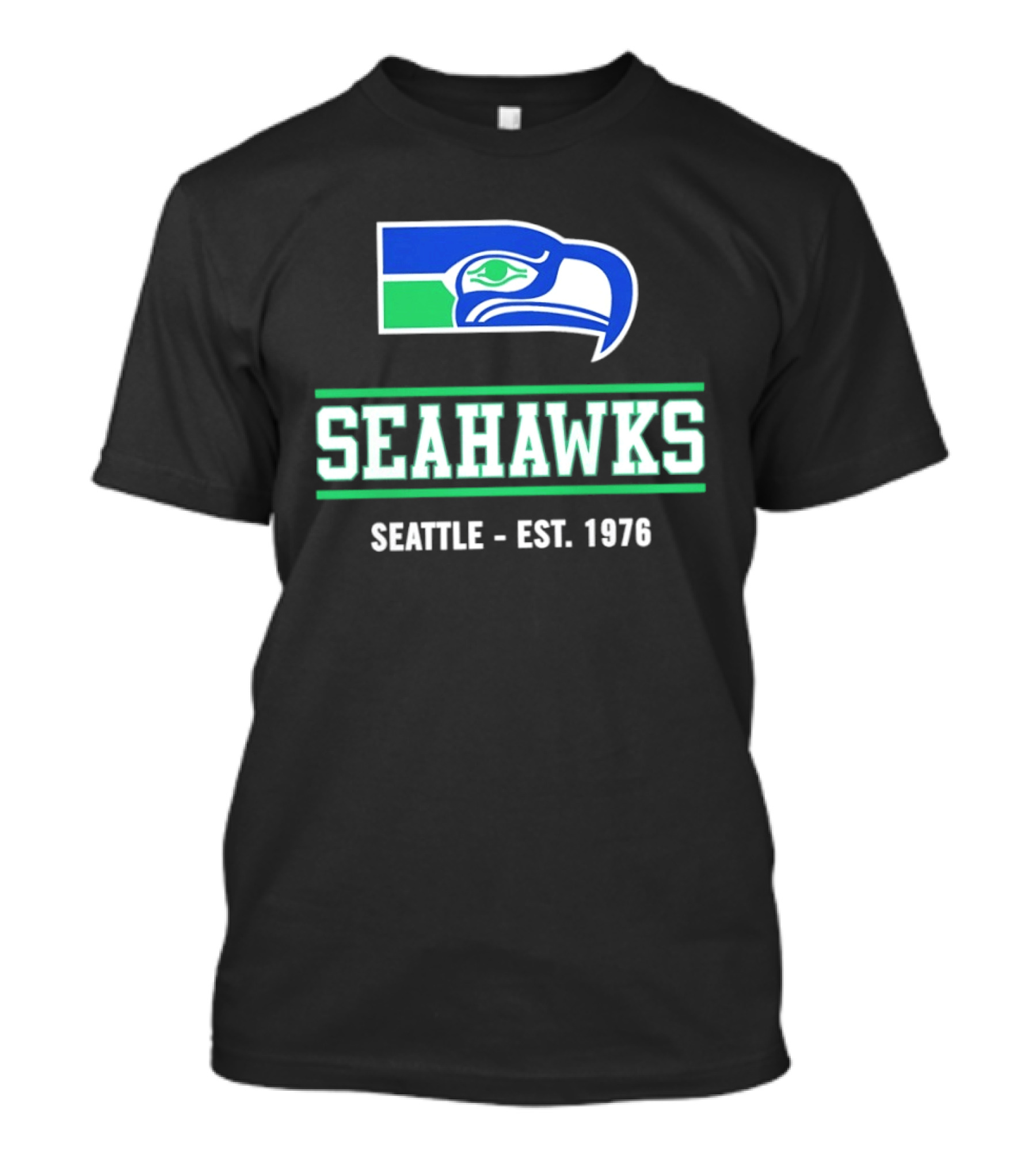 Seattle Seahawks Est 1976 Retro Team Logo Classic NFL Fan T-Shirt