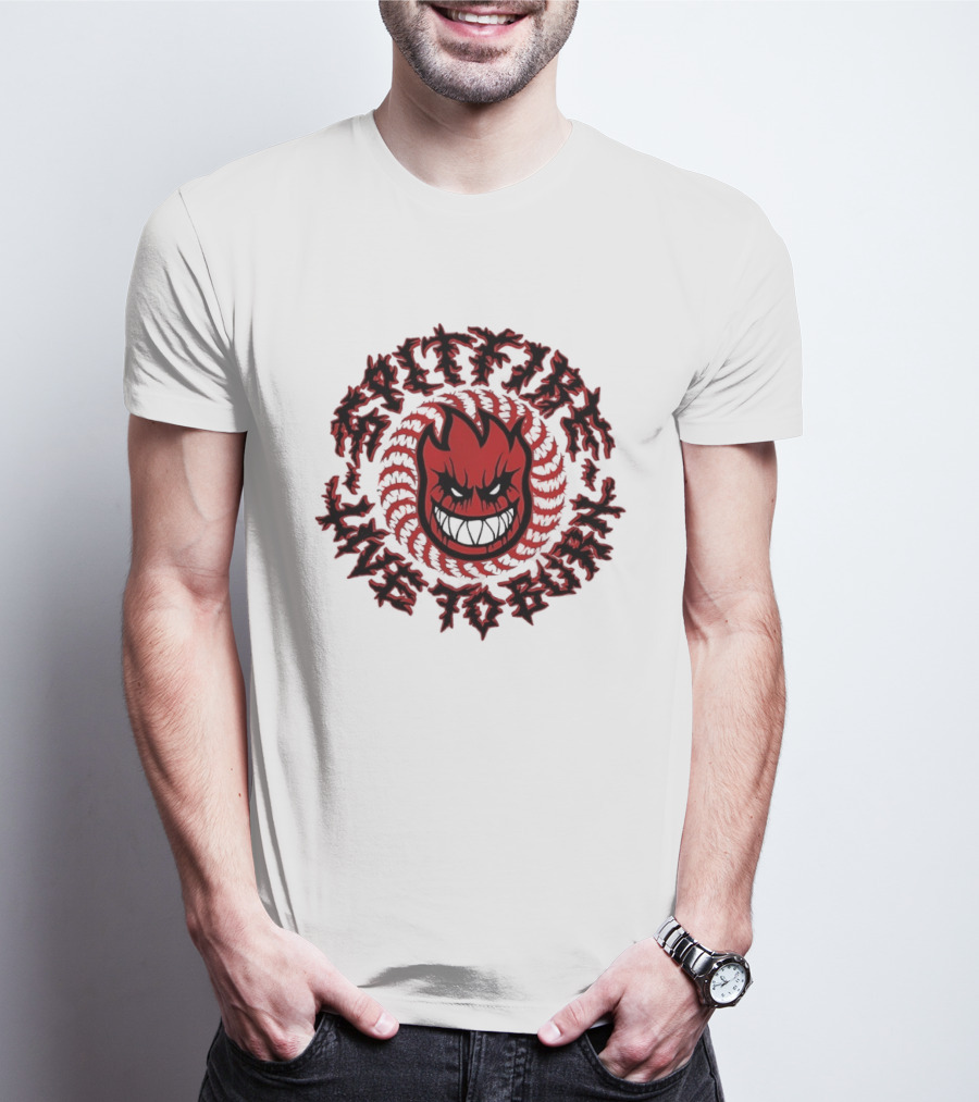 Spitfire Live To Burn Fireball Flamehead T-Shirt
