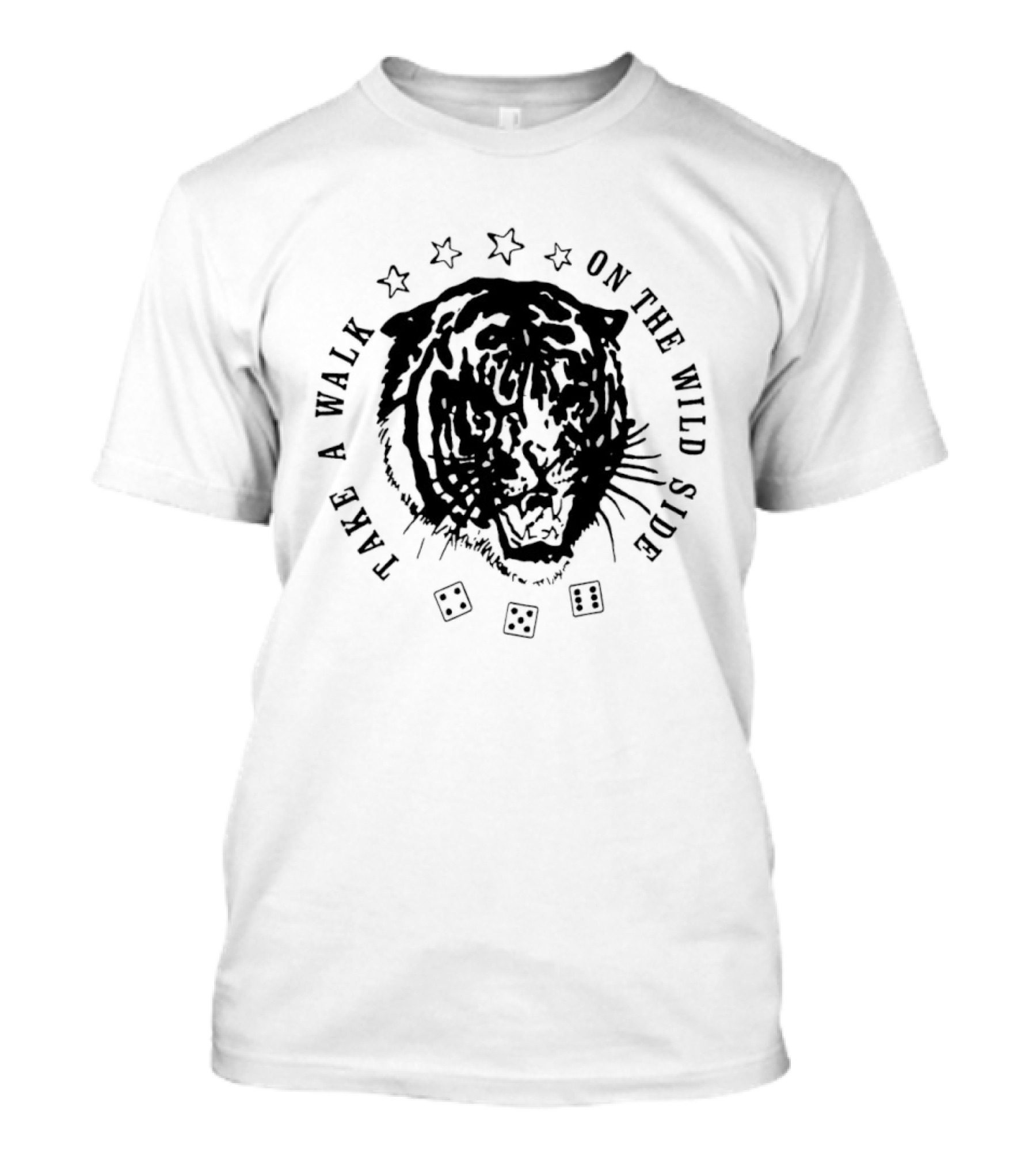 Take A Walk On The Wild Side Tiger Stars Dice T-Shirt