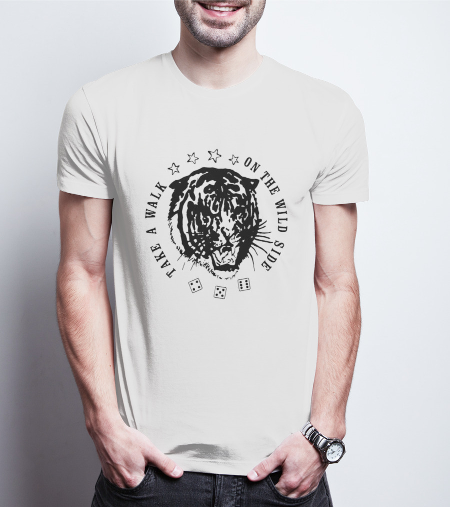 Take A Walk On The Wild Side Tiger Stars Dice T-Shirt
