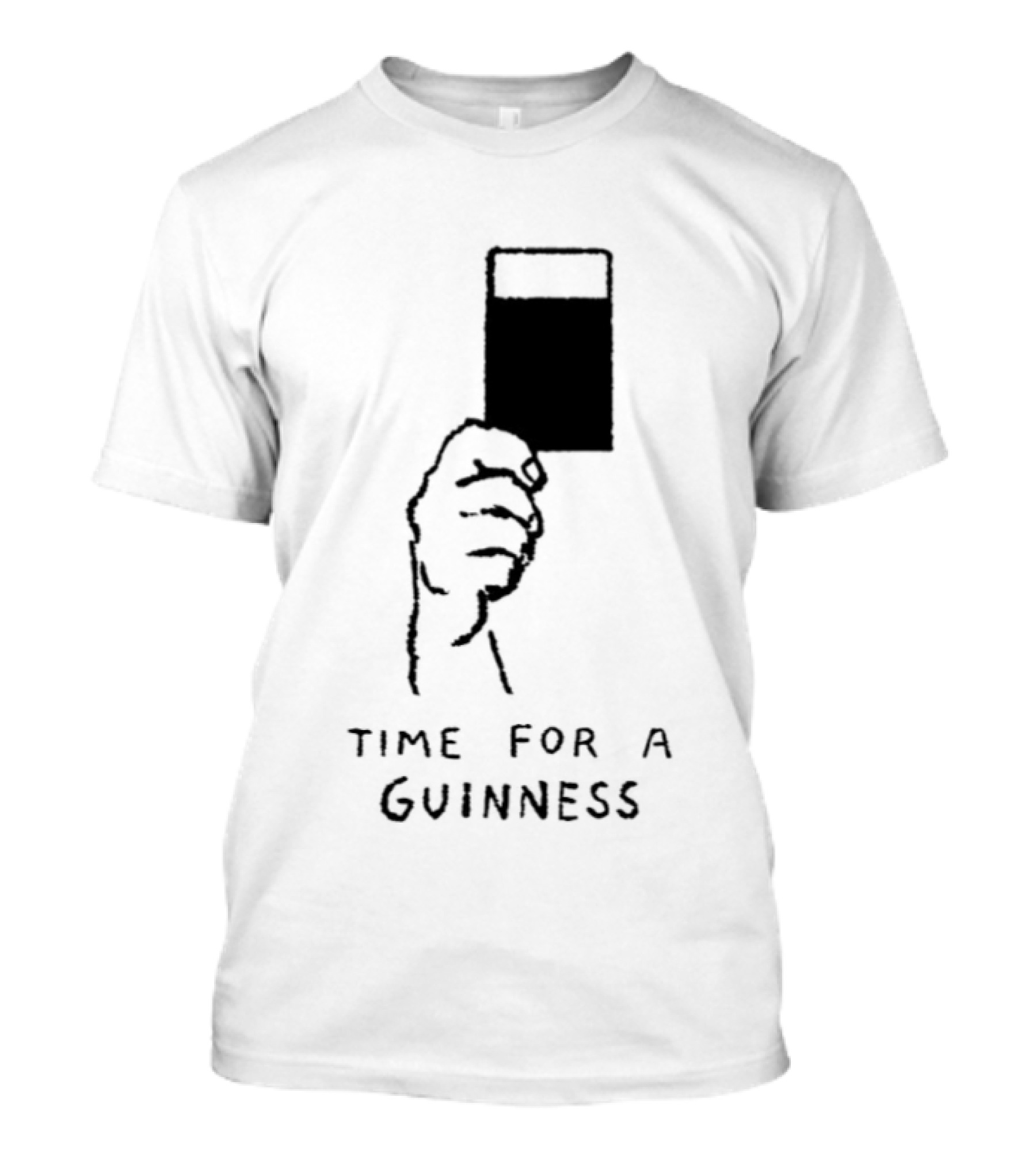 Time For A Guinness Beer Stout Irish Pub Cheers Hand Holding Pint T-Shirt