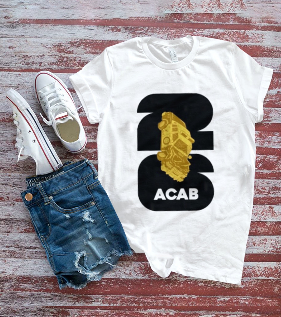 ACAB 1312 Upside Down Police Car Protest Abolition T-Shirt