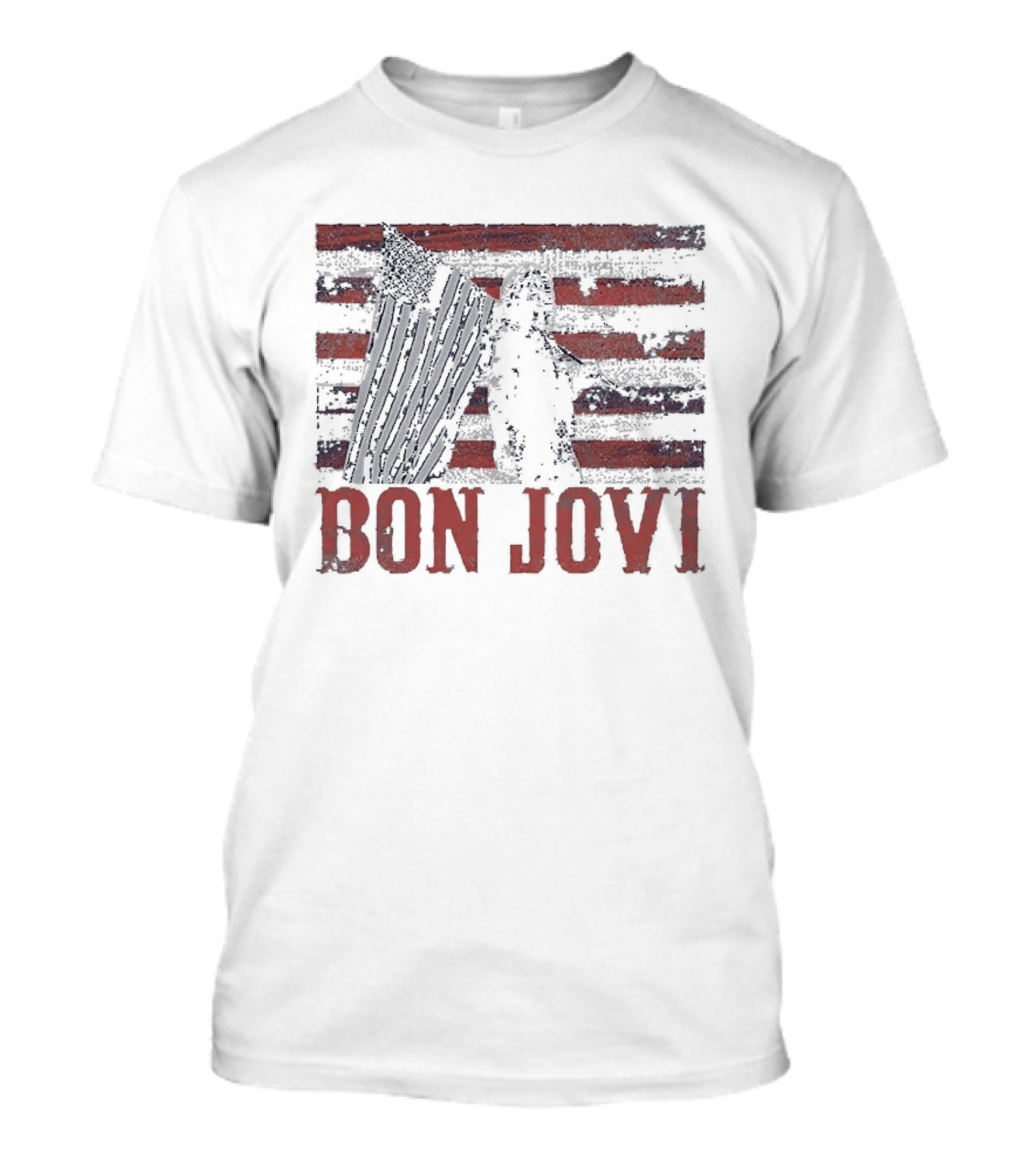 Bon Jovi Stars And Stripes American Flag T-Shirt