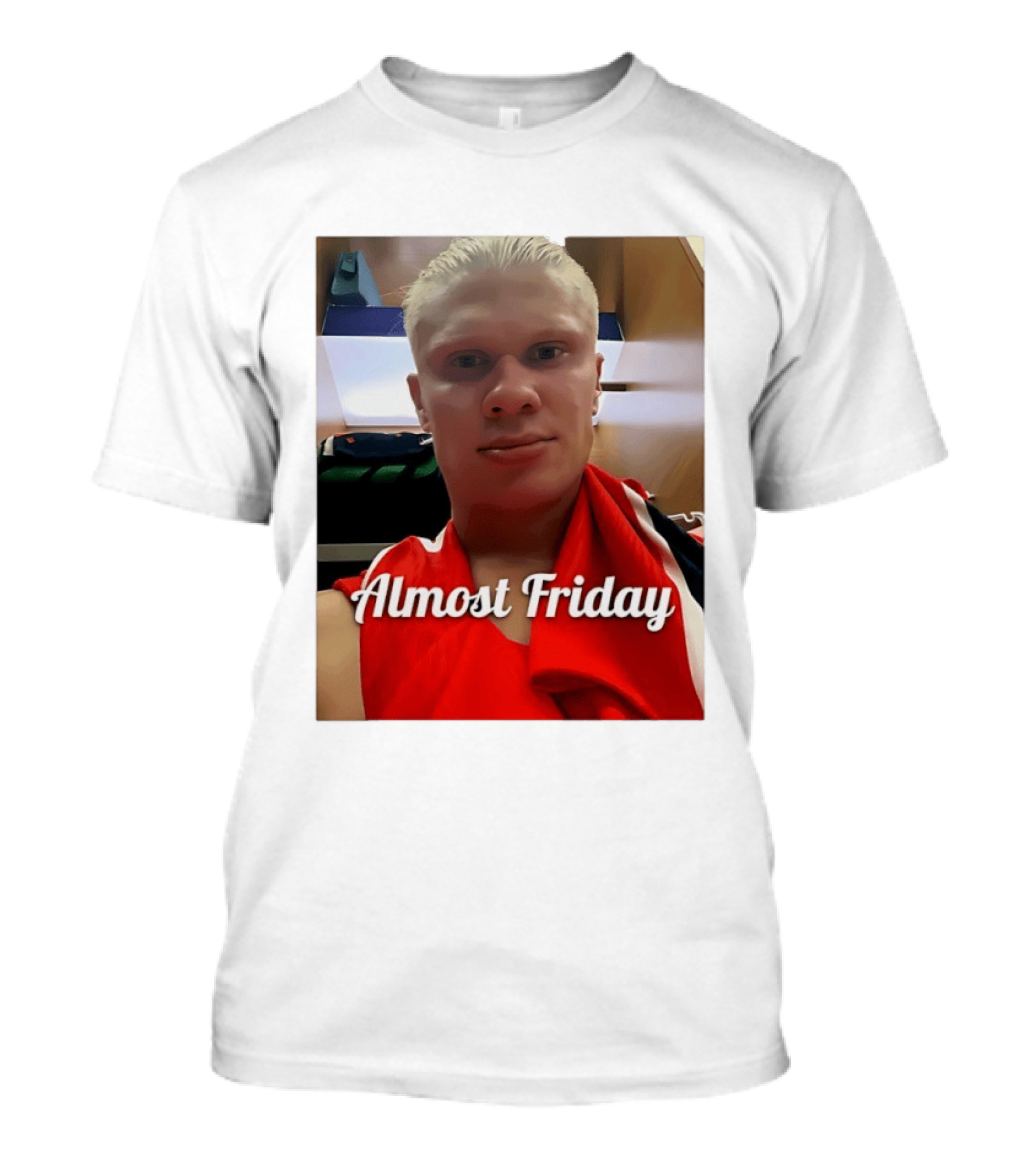 Haaland Selfie Almost Friday Locker Room Photo T-Shirt