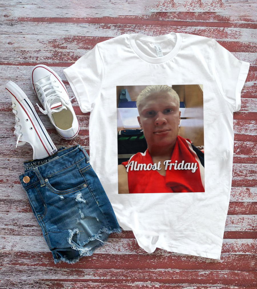 Haaland Selfie Almost Friday Locker Room Photo T-Shirt