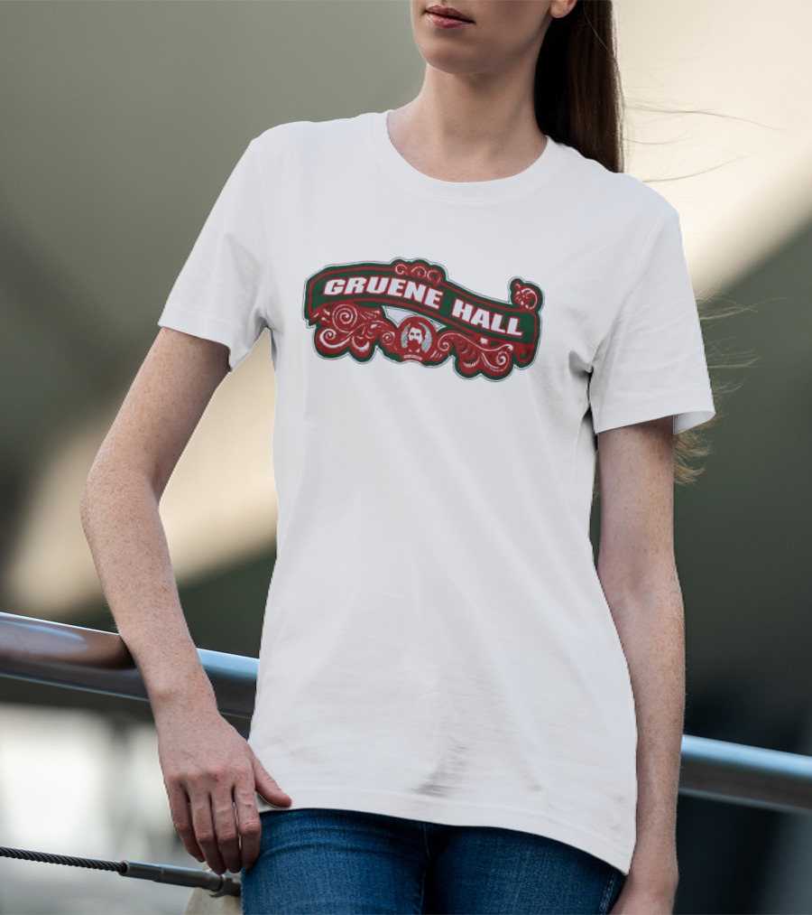 Gruene Hall New Braunfels Texas Iconic Red Green Swirls T-Shirt